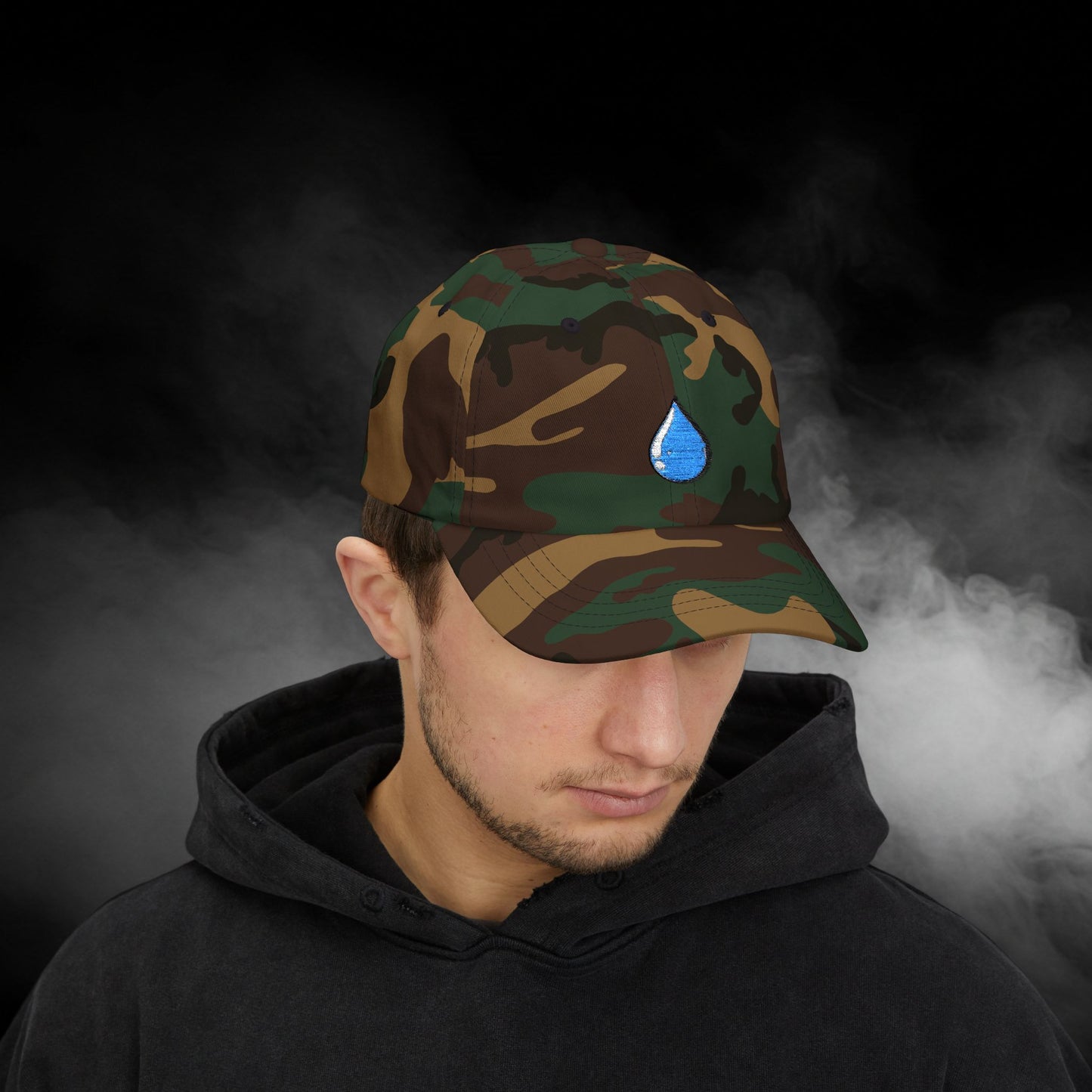 Embroidered Classic Dad Cap - Water Droplet