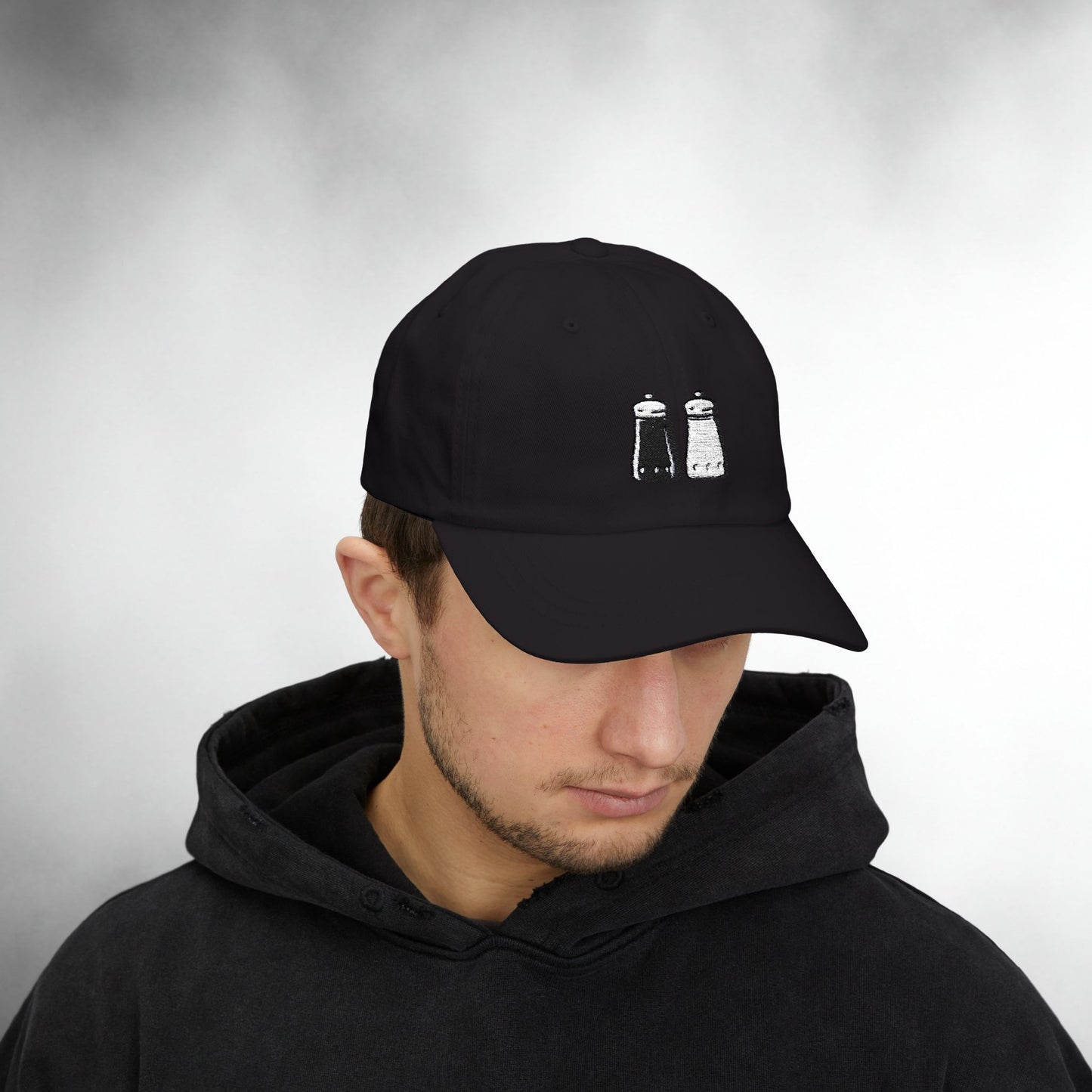 Embroidered Classic Dad Cap - Salt & Pepper