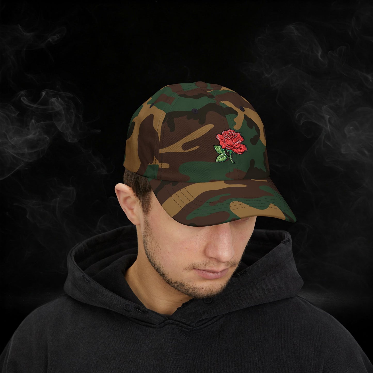 Embroidered Classic Dad Cap - Rose