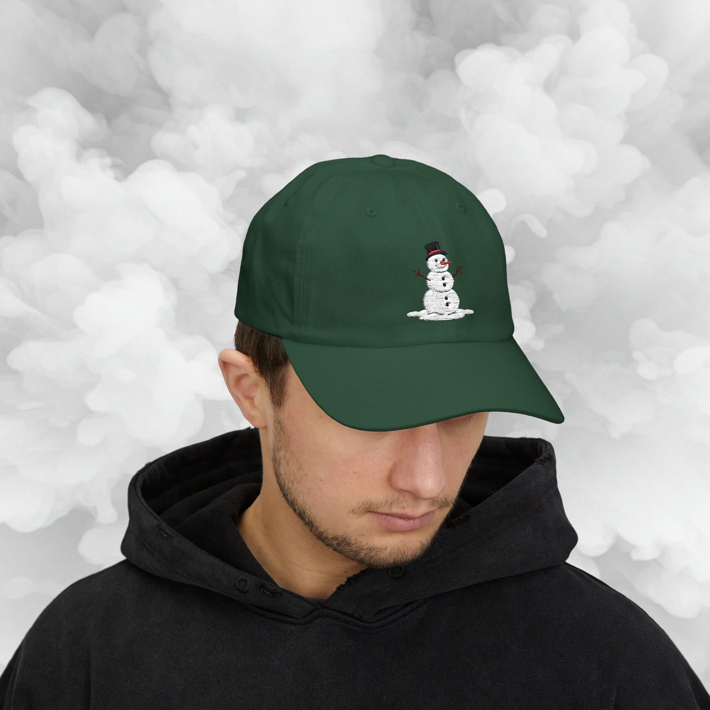 Embroidered Classic Dad Cap - Snowman
