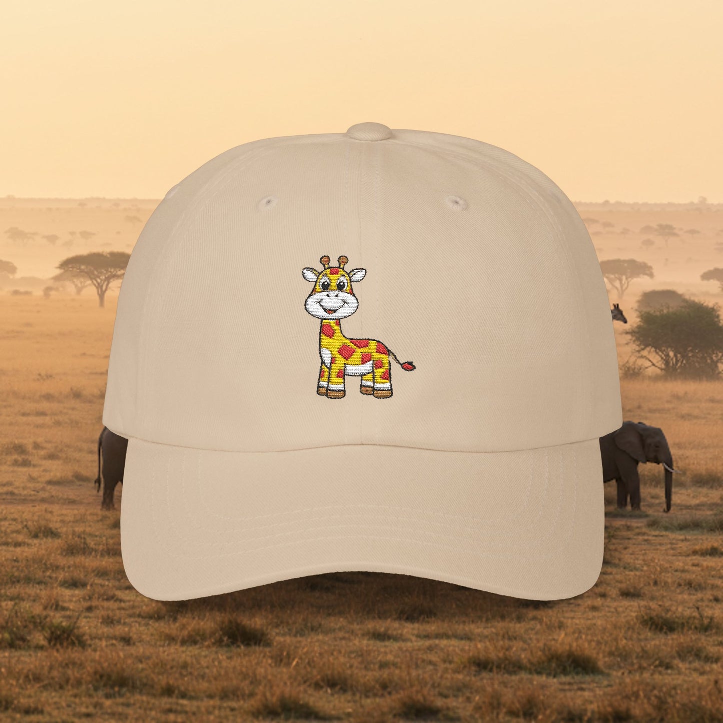Embroidered Classic Dad Cap - Giraffe