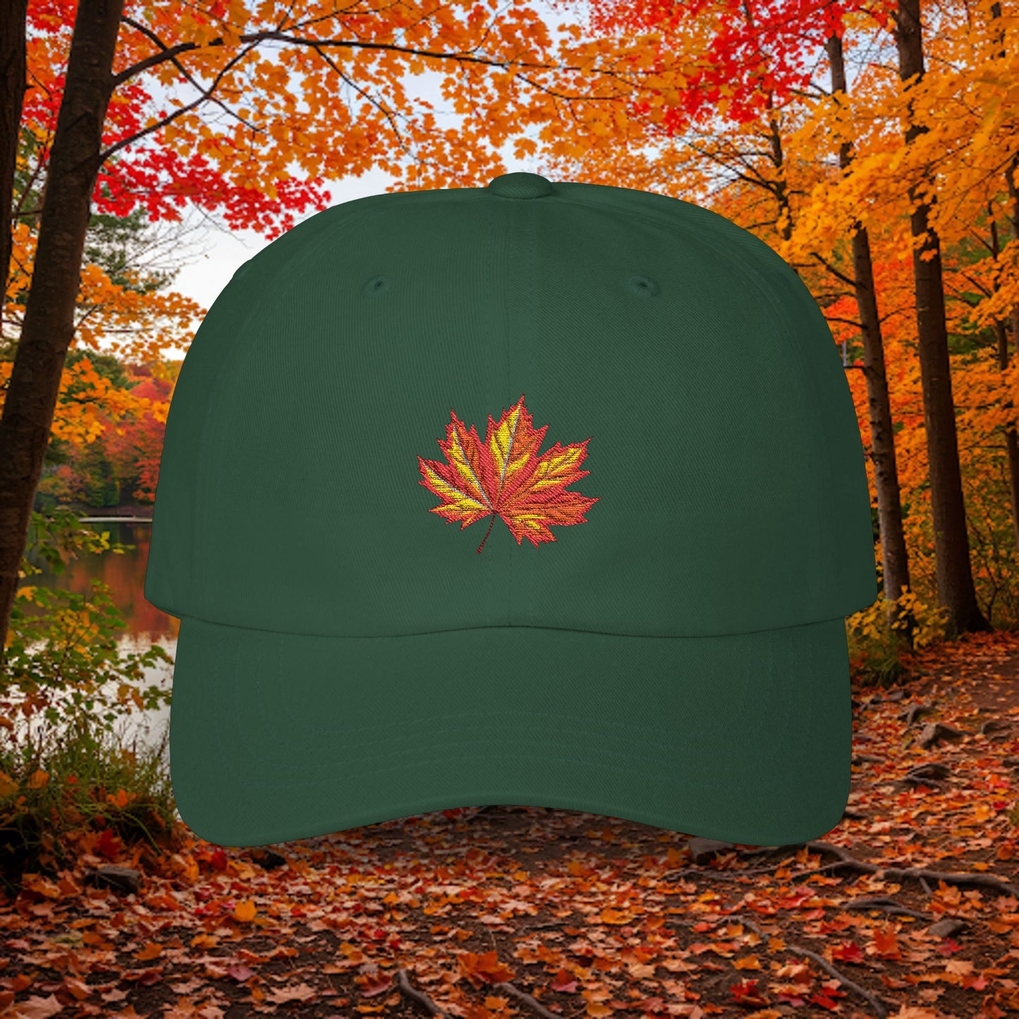 Embroidered Classic Dad Cap - Maple Leaf