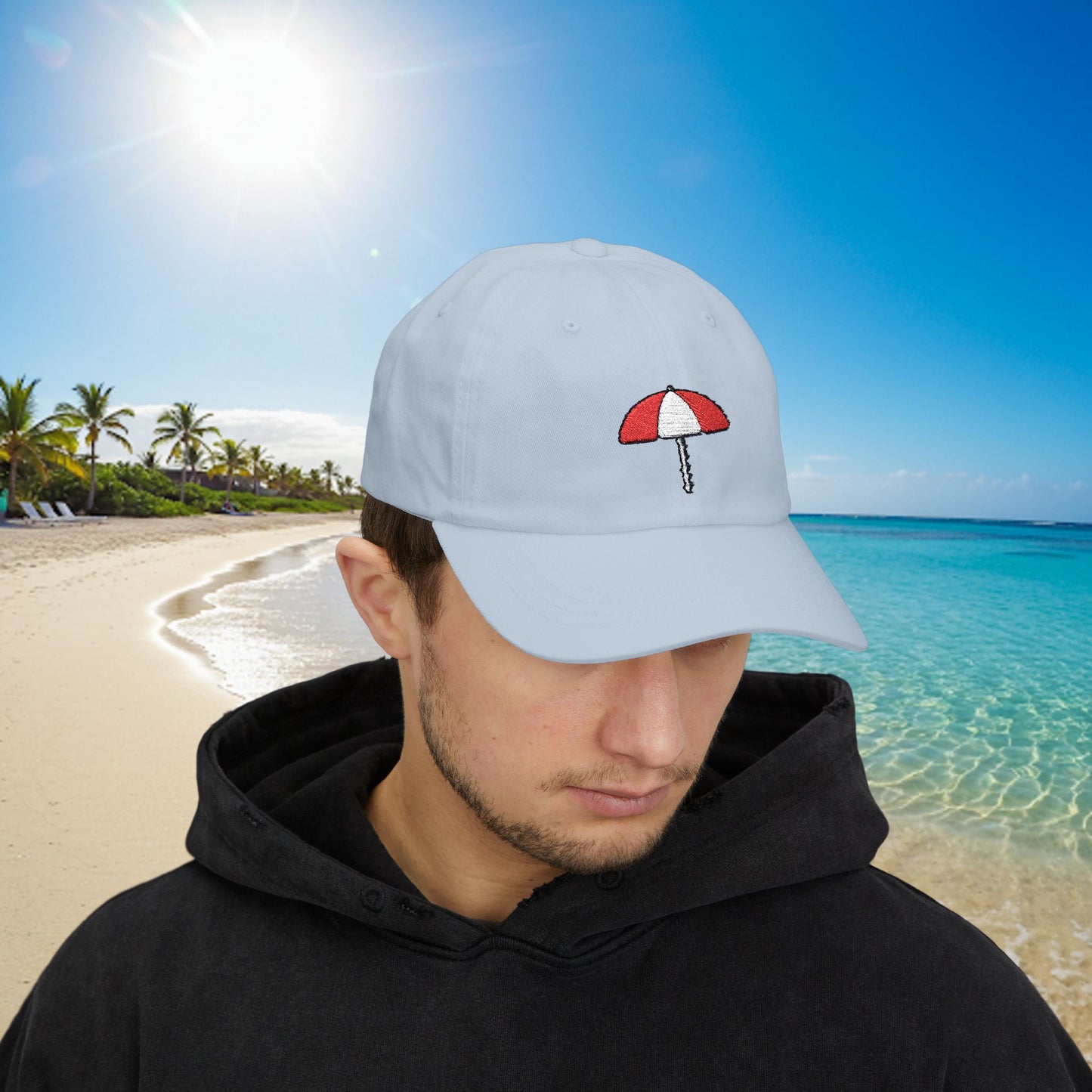 Embroidered Classic Dad Cap - Beach Umbrella