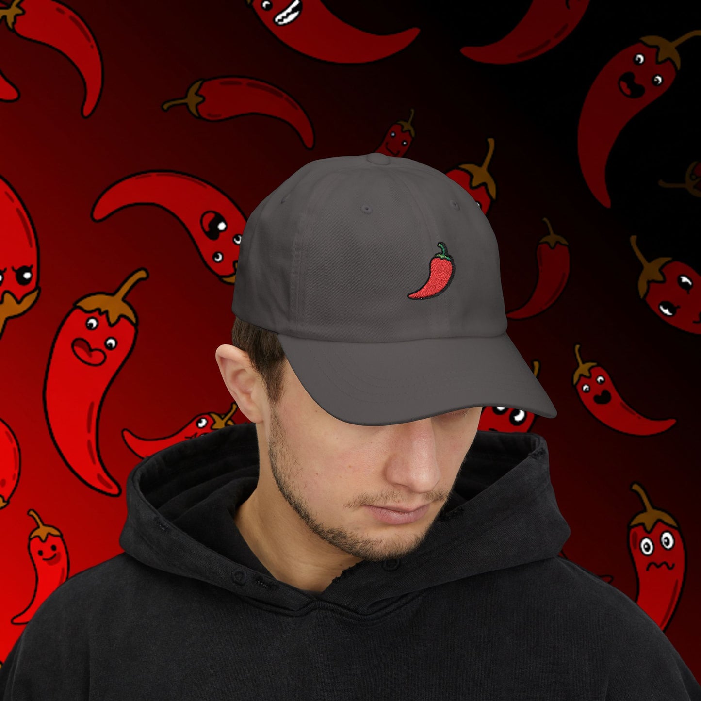 Embroidered Classic Dad Cap - Chili Pepper