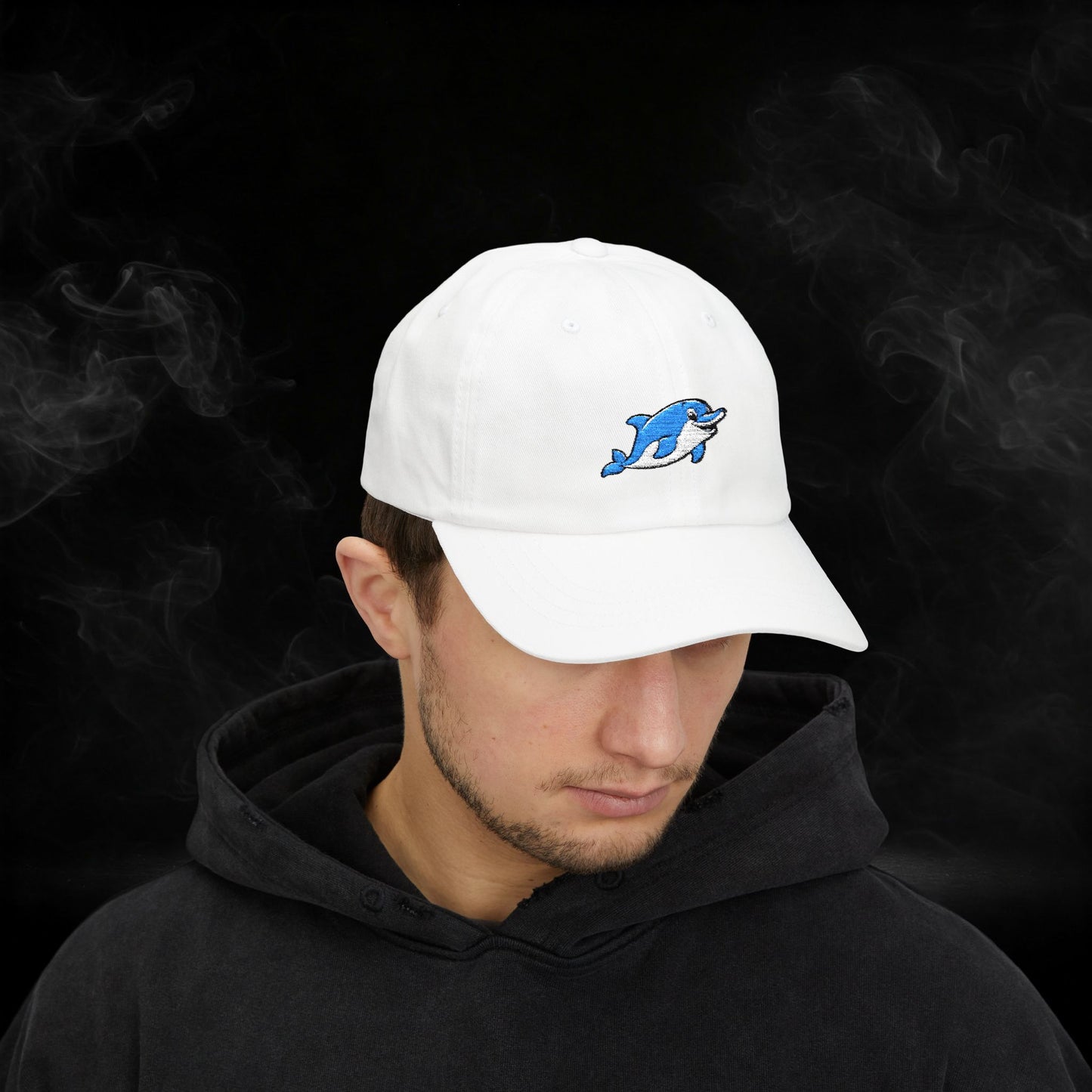Embroidered Classic Dad Cap - Dolphin
