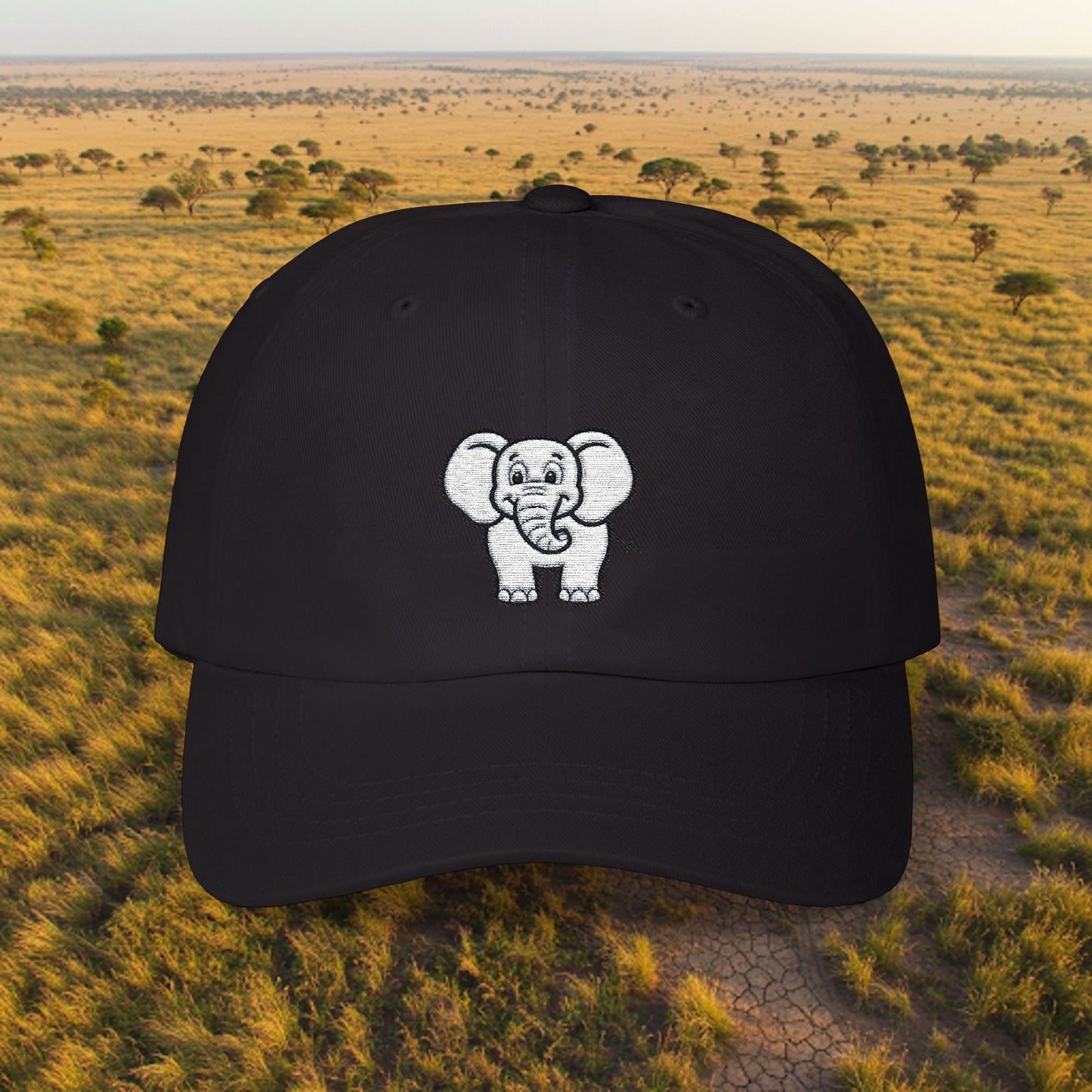 Embroidered Classic Dad Cap - Elephant