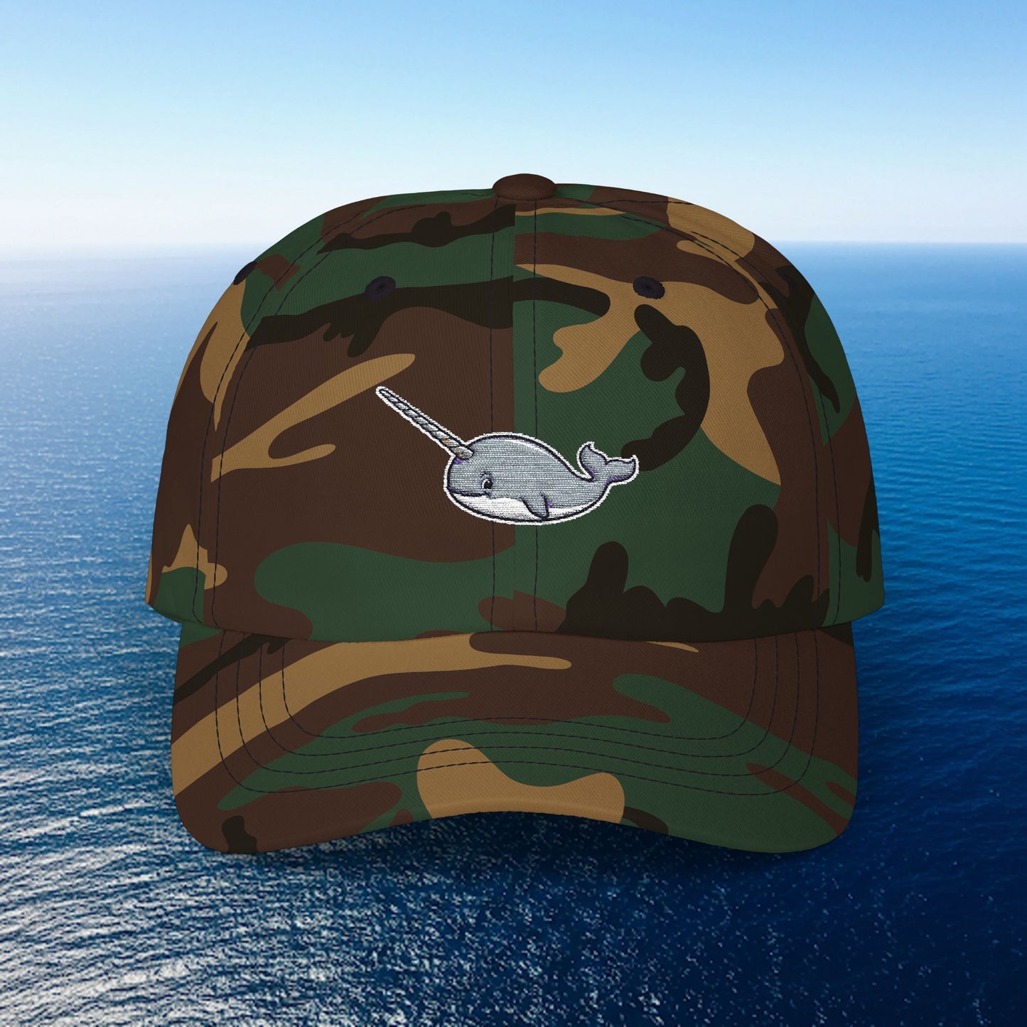Embroidered Classic Dad Cap - Narwhal