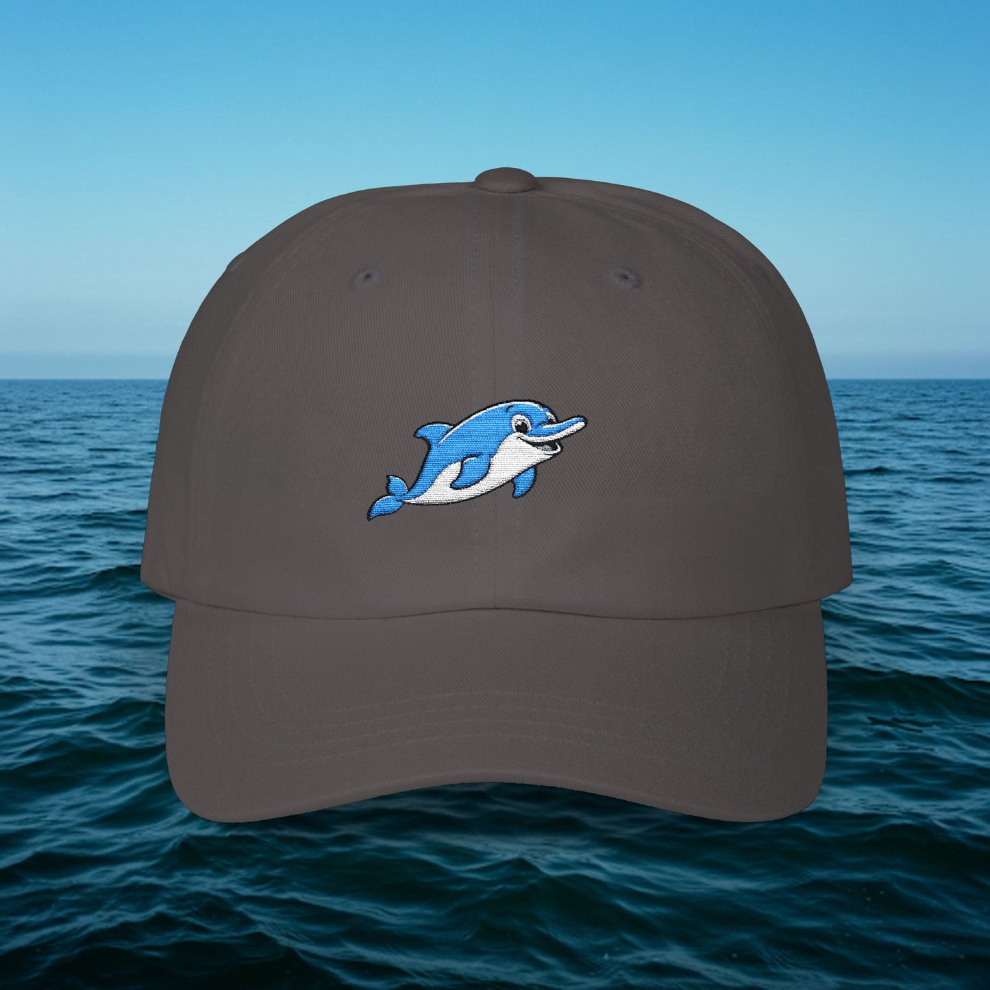 Embroidered Classic Dad Cap - Dolphin