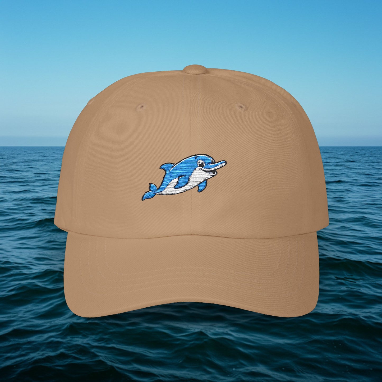 Embroidered Classic Dad Cap - Dolphin