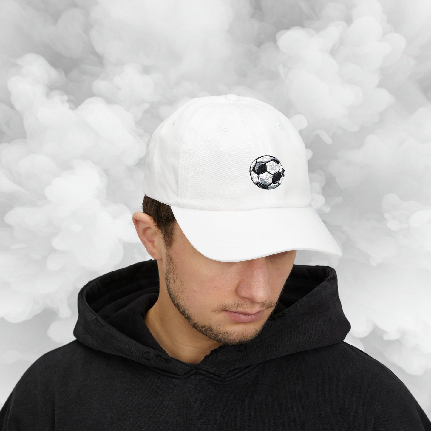 Embroidered Classic Dad Cap - Soccer Ball