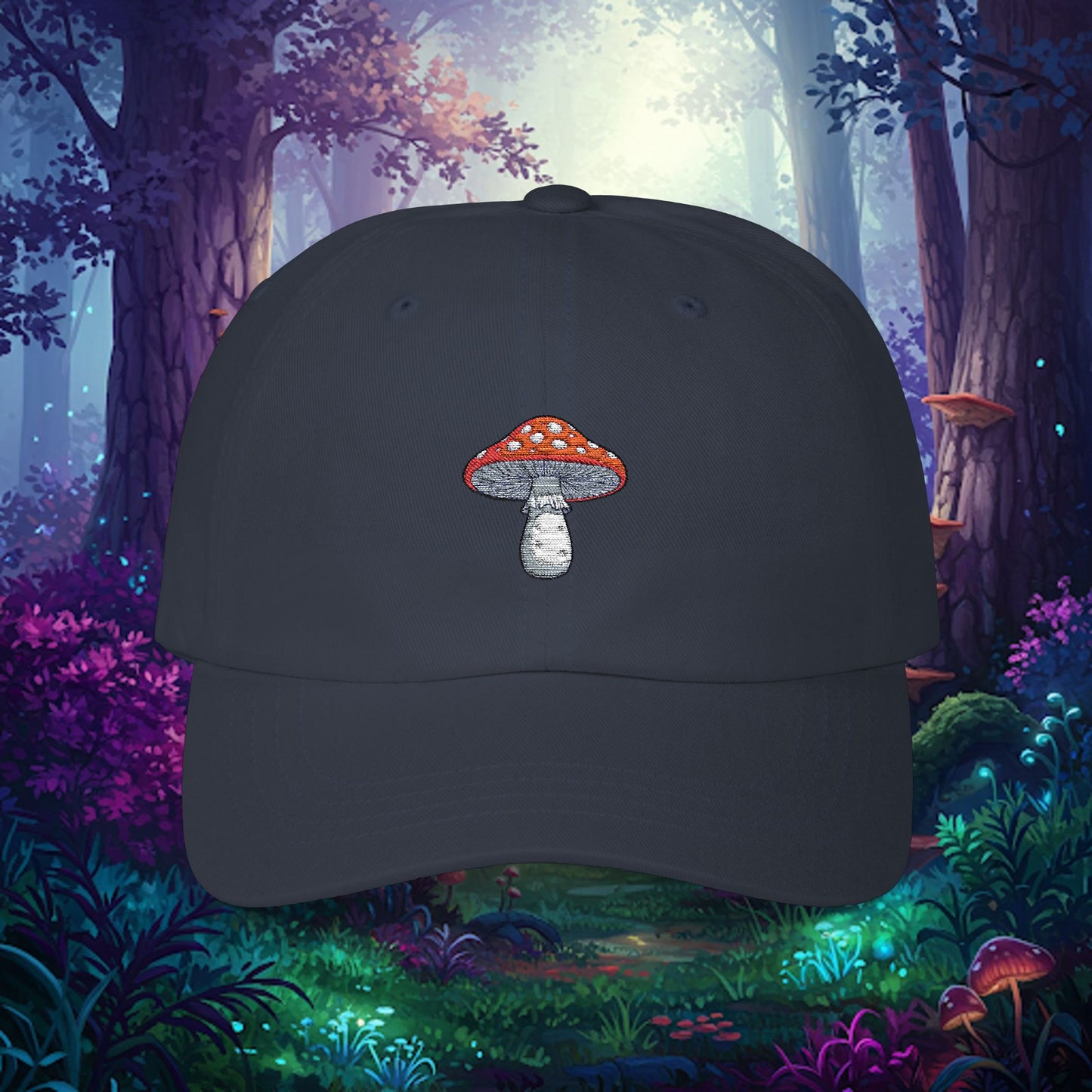Embroidered Classic Dad Cap - Mushroom