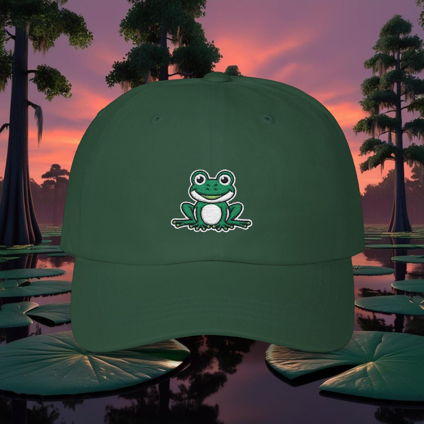Embroidered Classic Dad Cap - Frog
