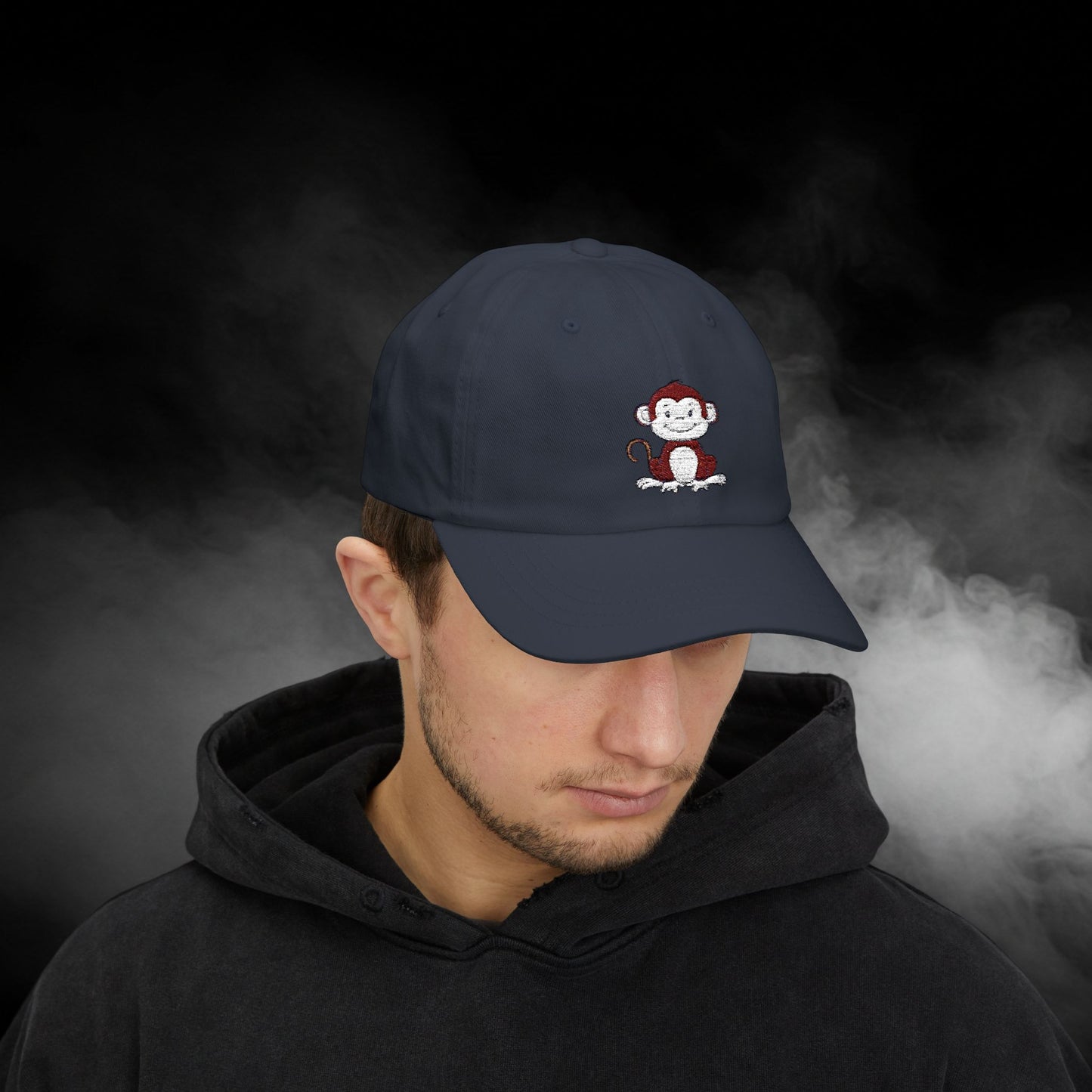 Embroidered Classic Dad Cap - Monkey
