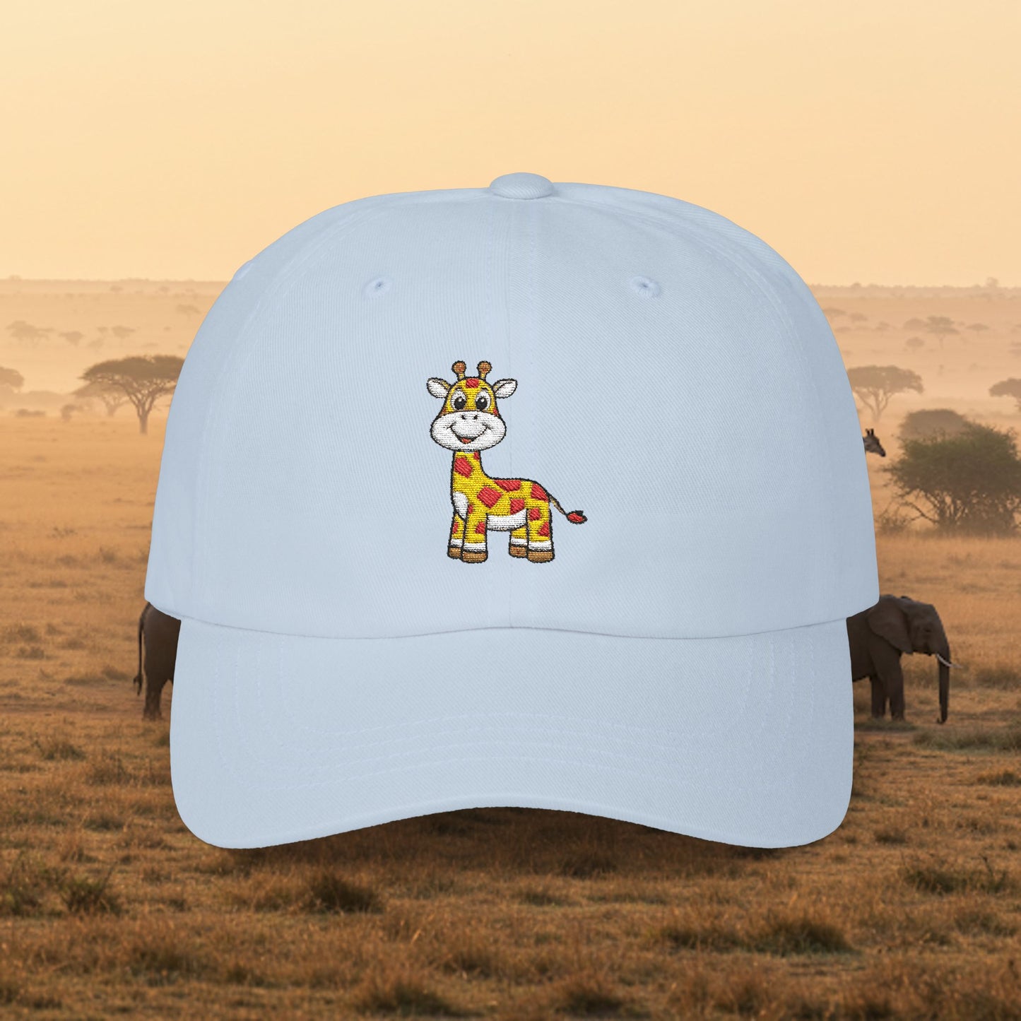 Embroidered Classic Dad Cap - Giraffe