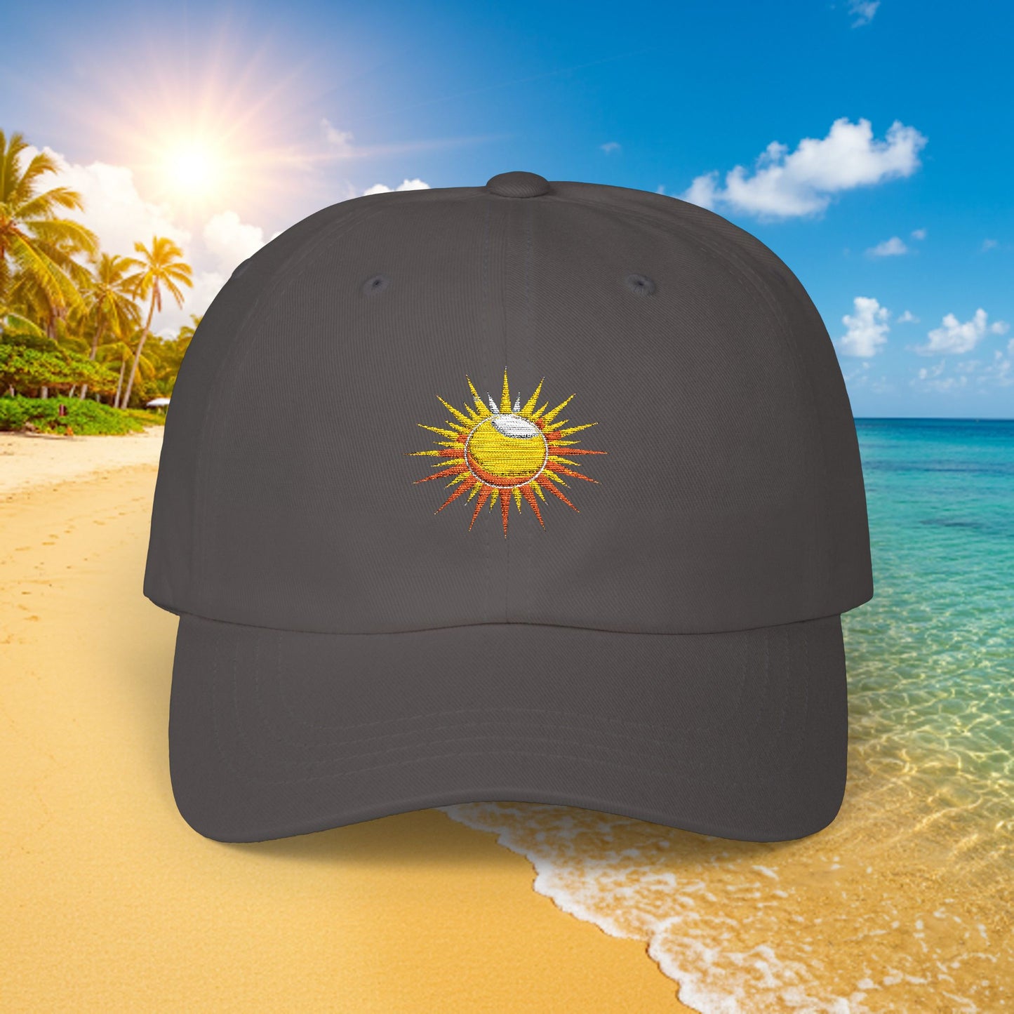 Embroidered Classic Dad Cap - Sun
