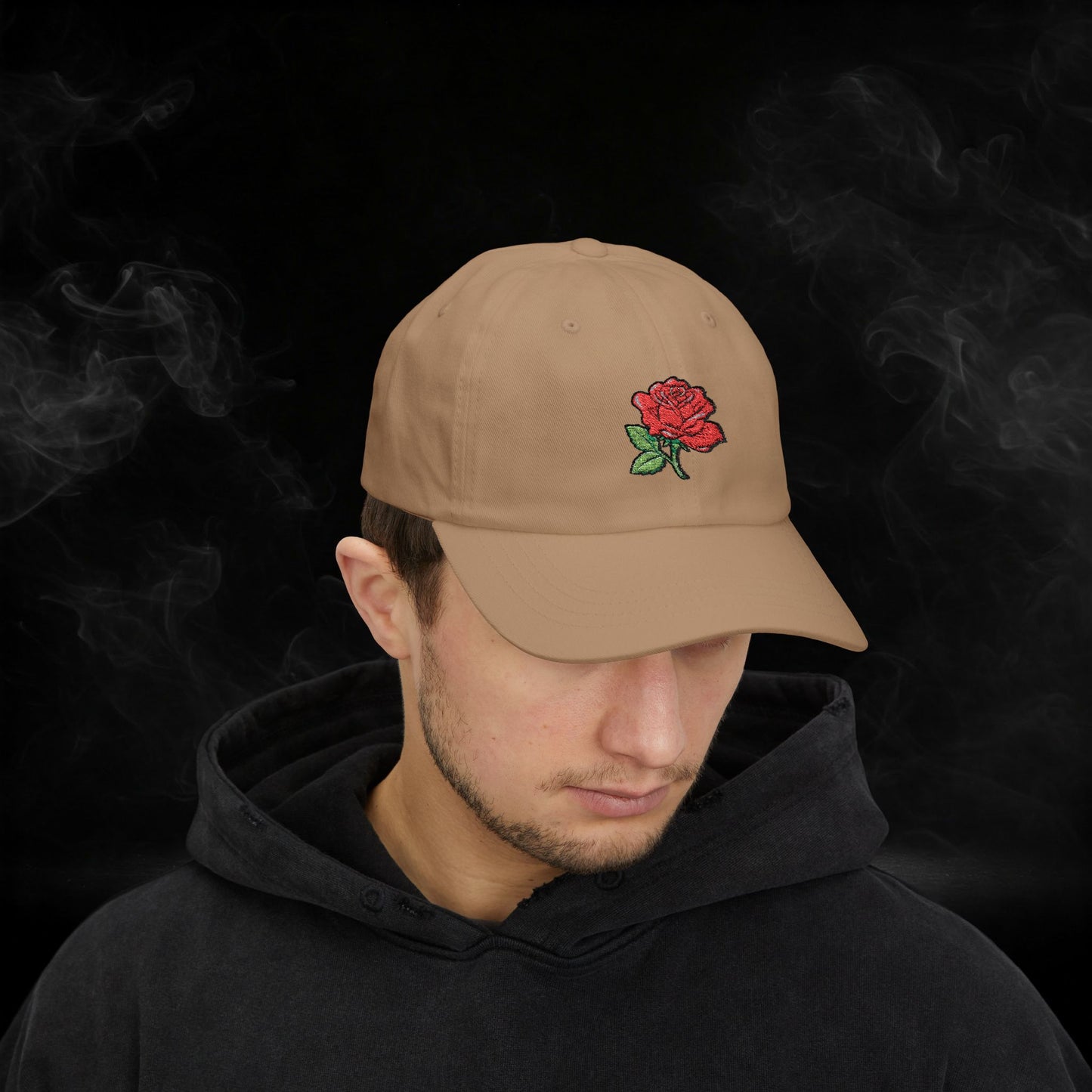 Embroidered Classic Dad Cap - Rose