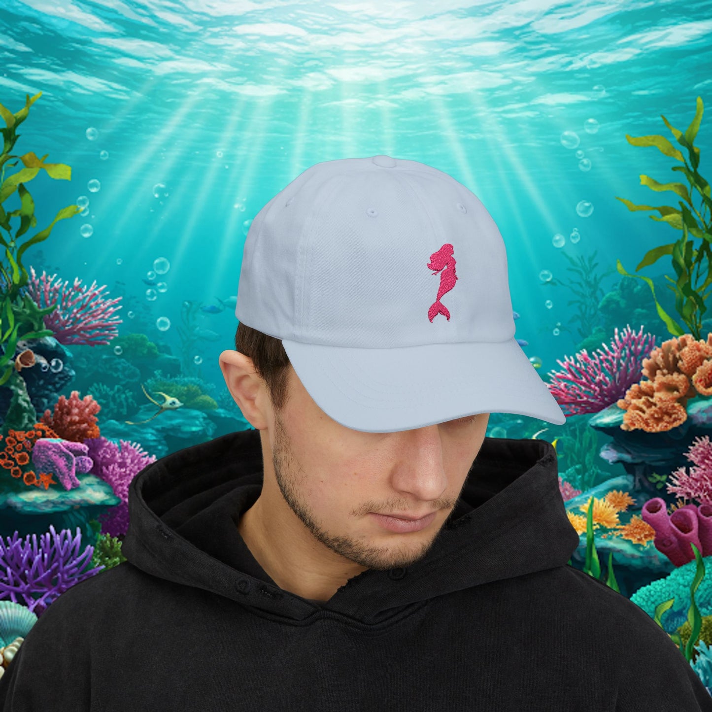 Embroidered Classic Dad Cap - Mermaid