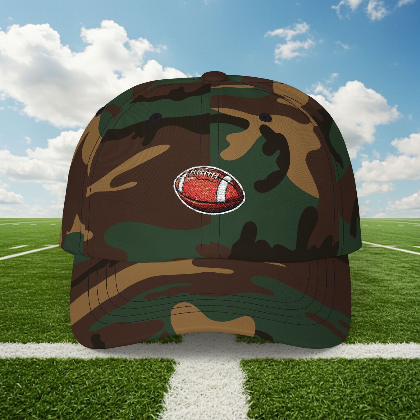 Embroidered Classic Dad Cap - Football
