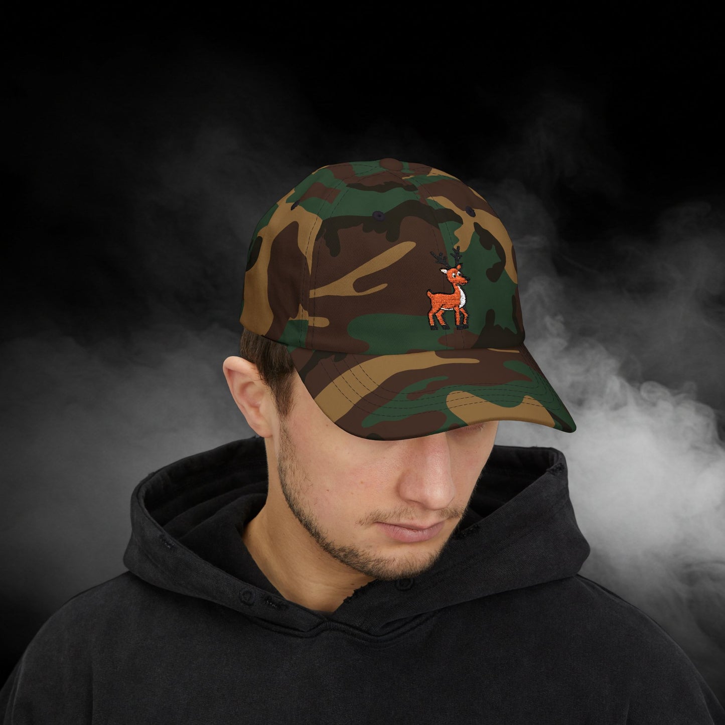 Embroidered Classic Dad Cap - Reindeer