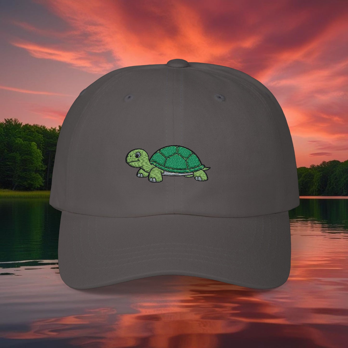 Embroidered Classic Dad Cap - Turtle