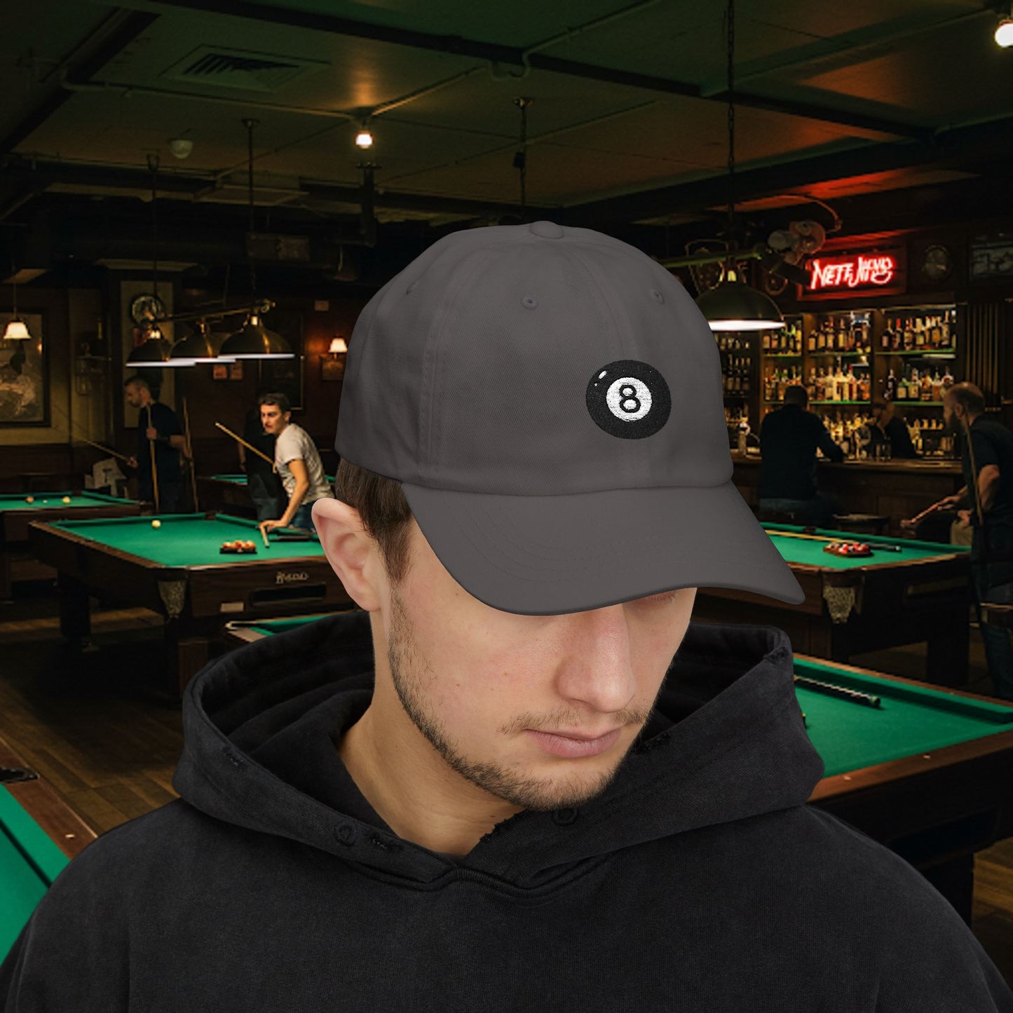 Embroidered Classic Dad Cap - 8-Ball
