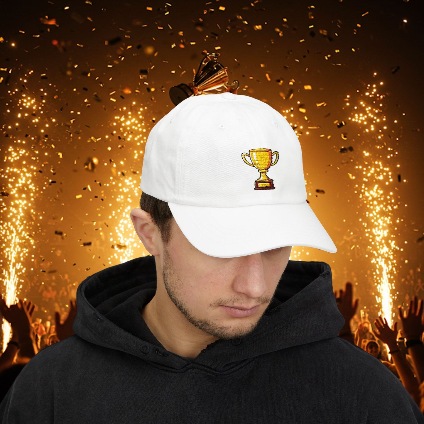 Embroidered Classic Dad Cap - Gold Trophy