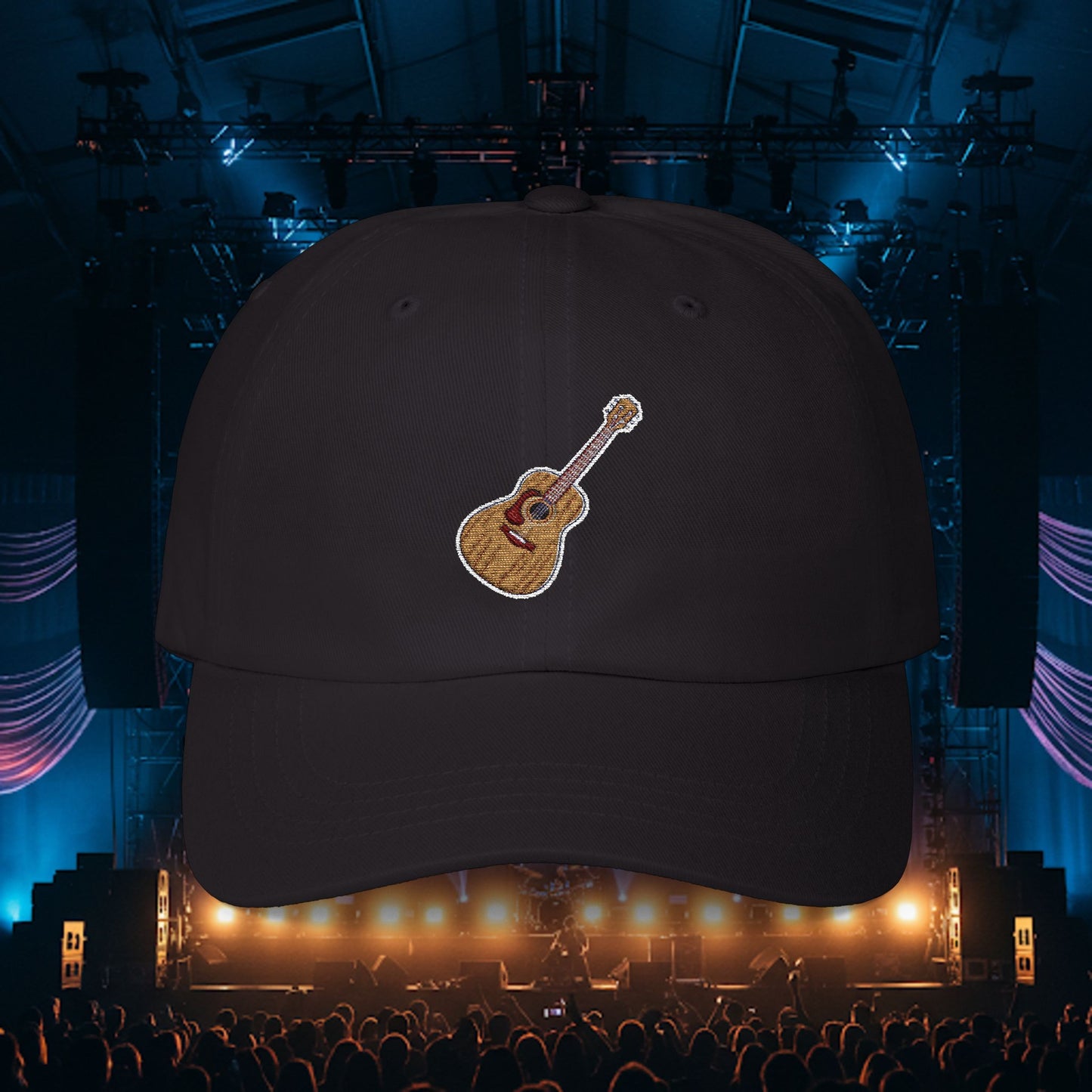 Embroidered Classic Dad Cap - Guitar