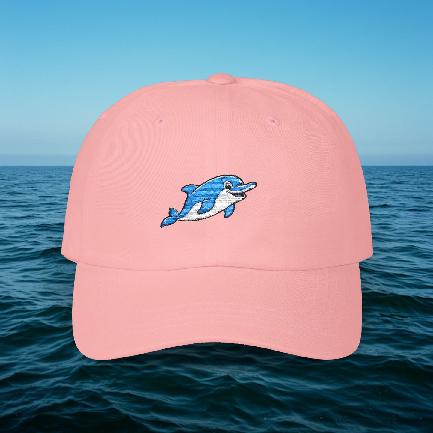 Embroidered Classic Dad Cap - Dolphin