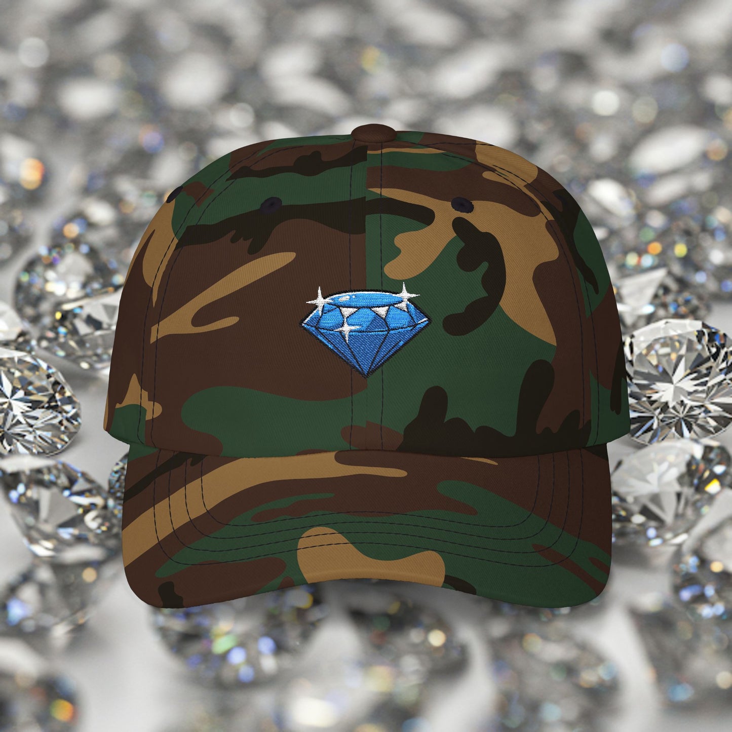 Embroidered Classic Dad Cap - Diamond