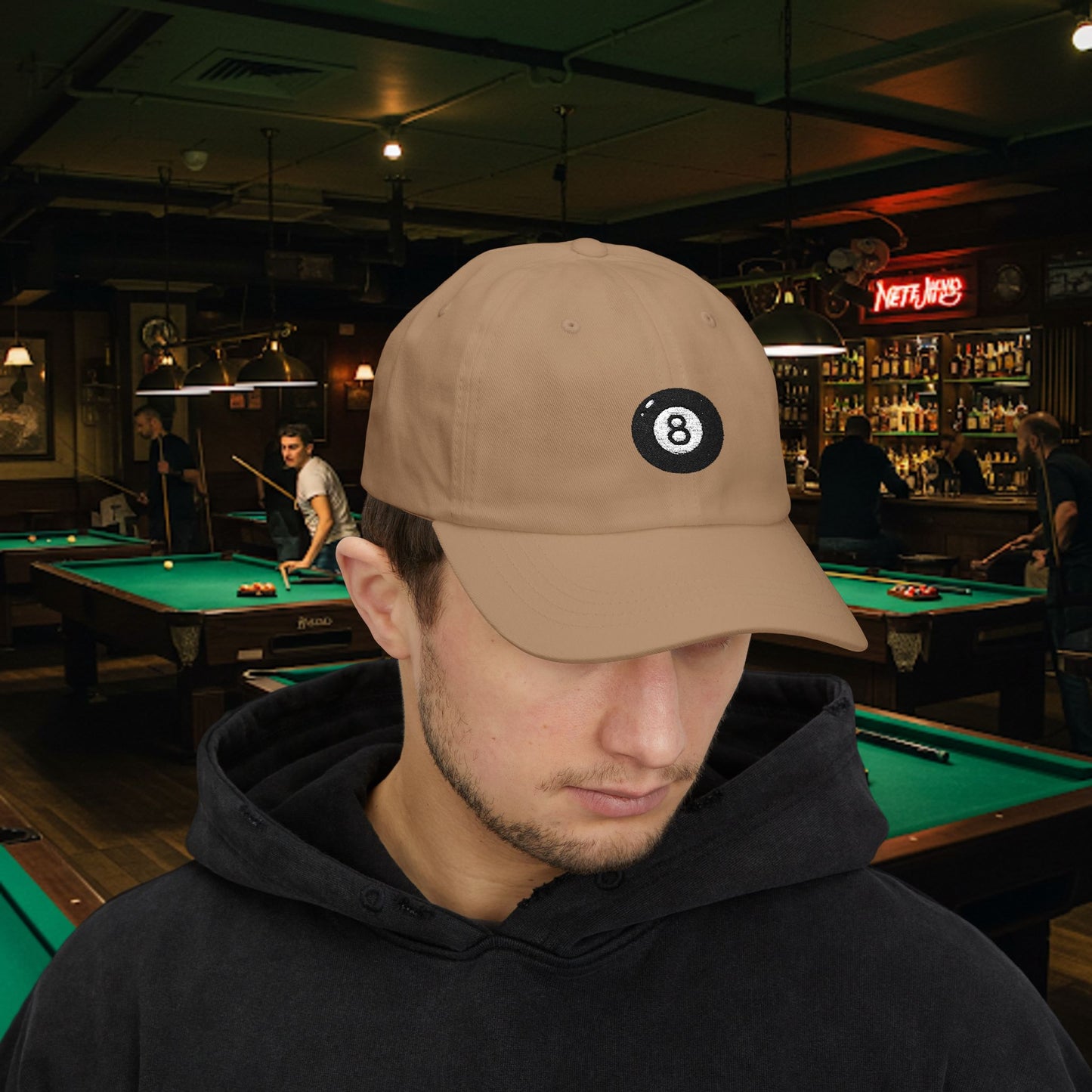 Embroidered Classic Dad Cap - 8-Ball