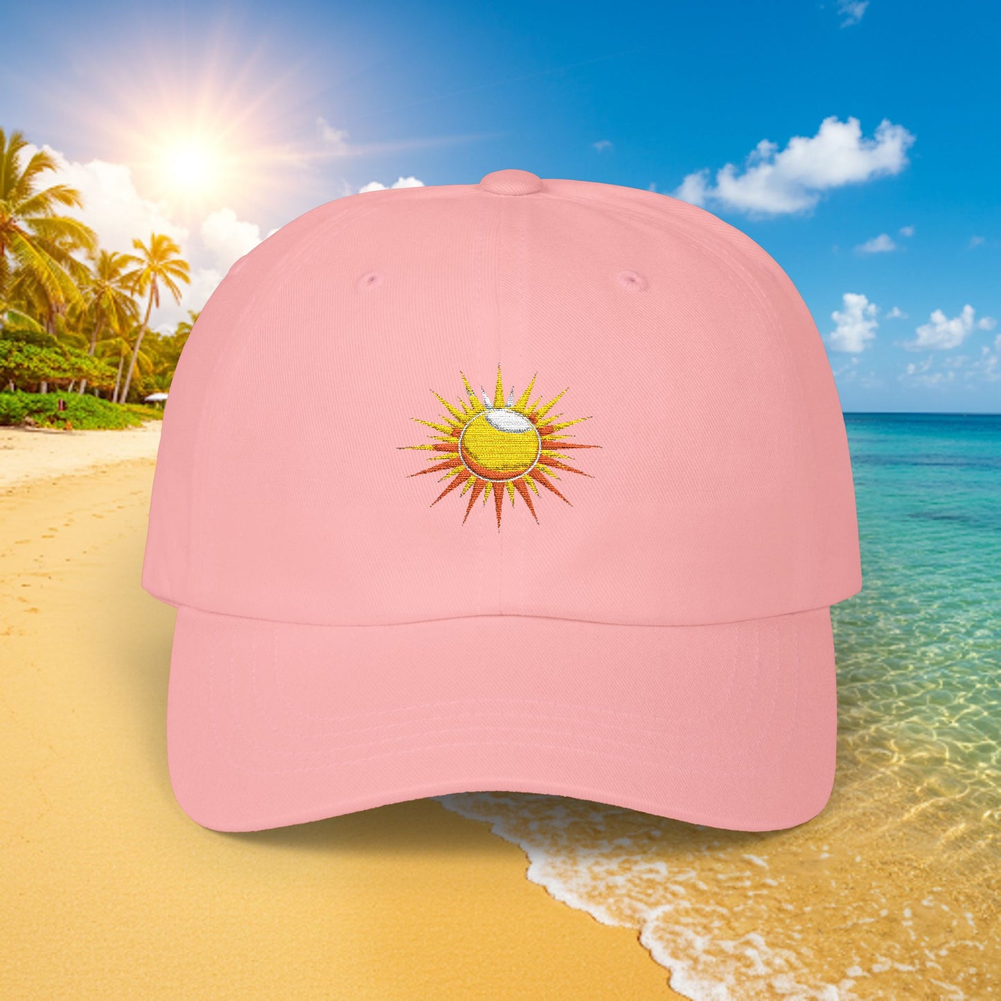 Embroidered Classic Dad Cap - Sun