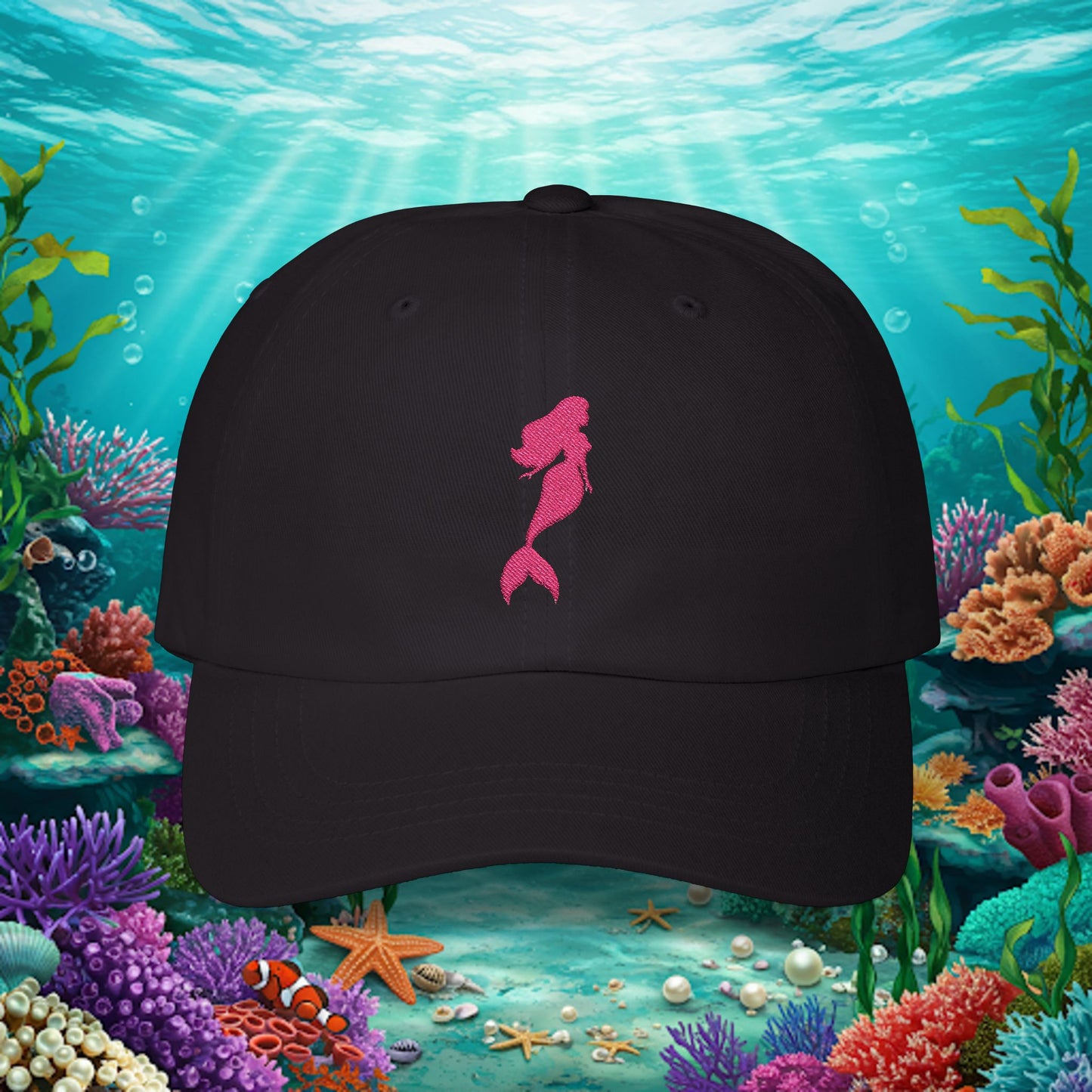 Embroidered Classic Dad Cap - Mermaid