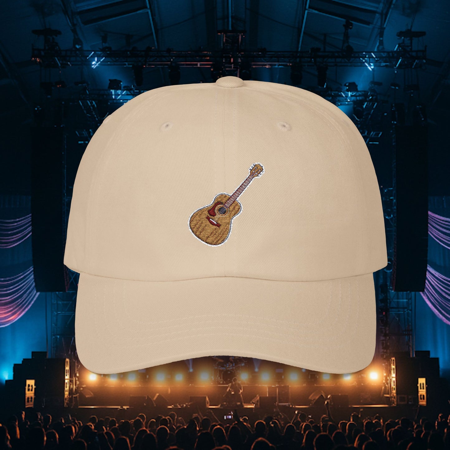 Embroidered Classic Dad Cap - Guitar