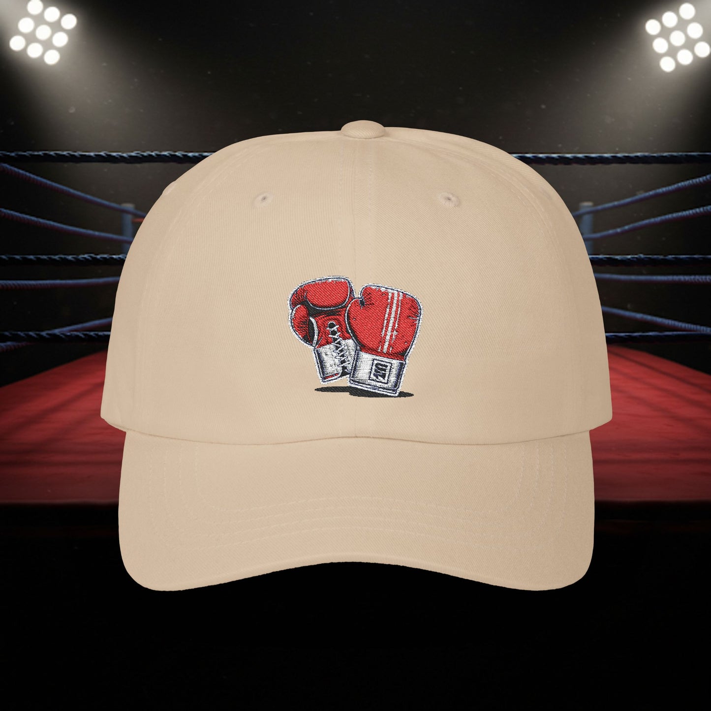 Embroidered Classic Dad Cap - Boxing Gloves
