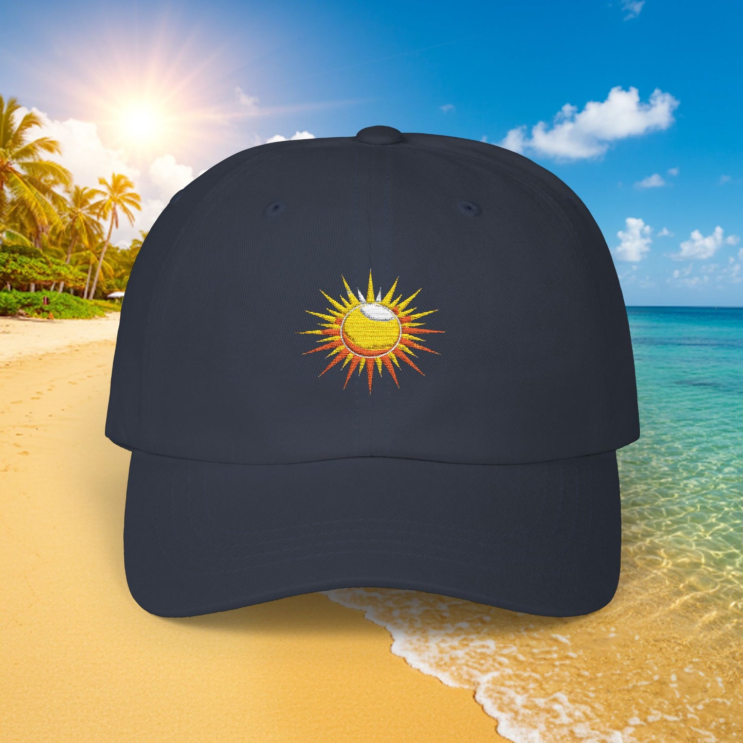 Embroidered Classic Dad Cap - Sun