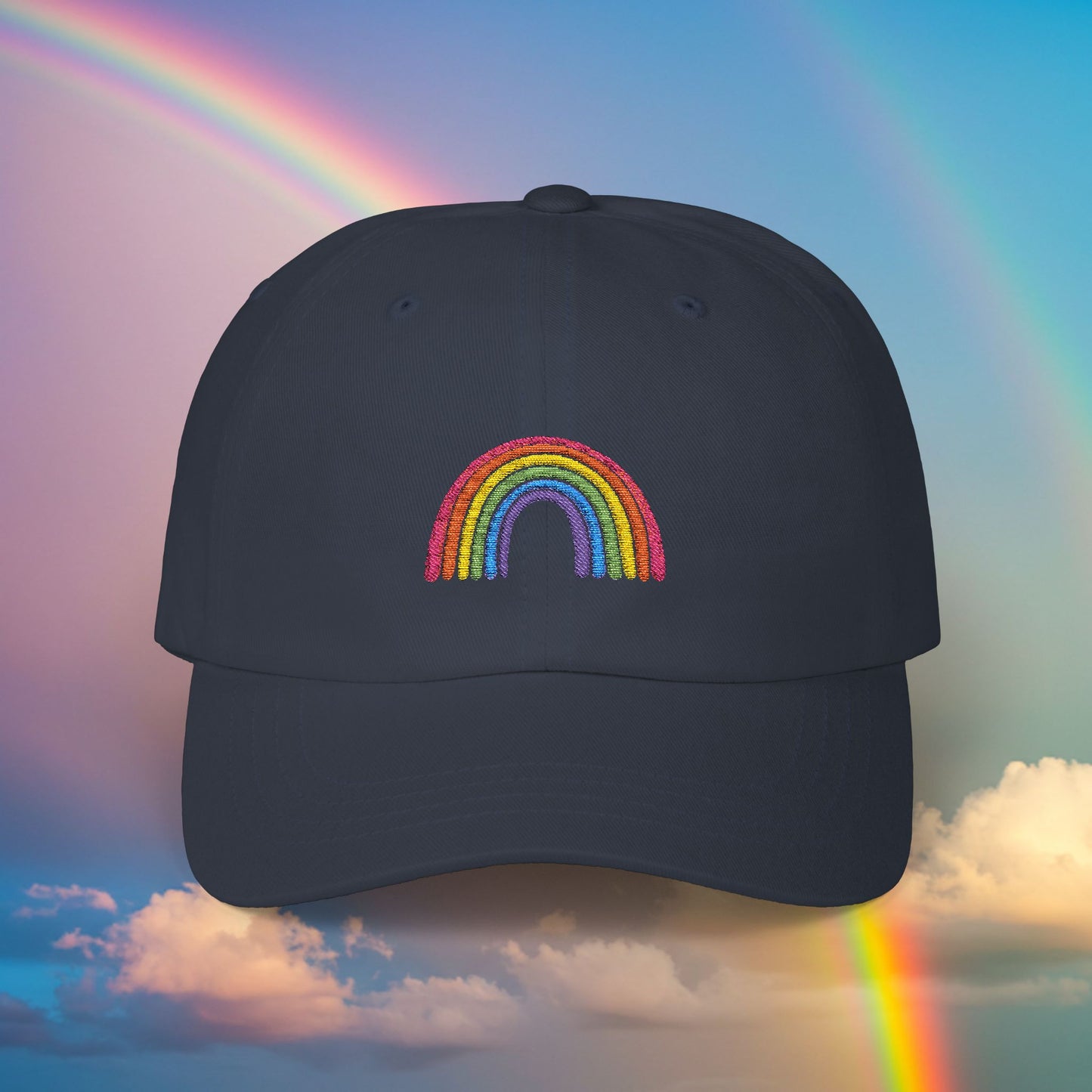Embroidered Classic Dad Cap - Rainbow