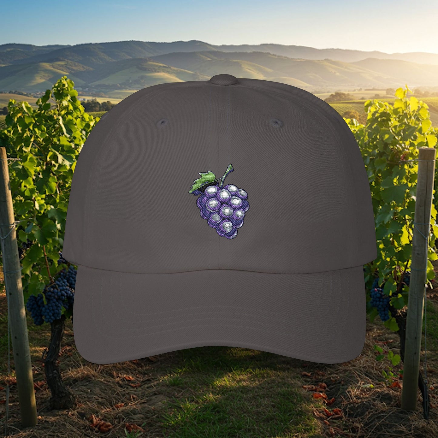 Embroidered Classic Dad Cap - Grape