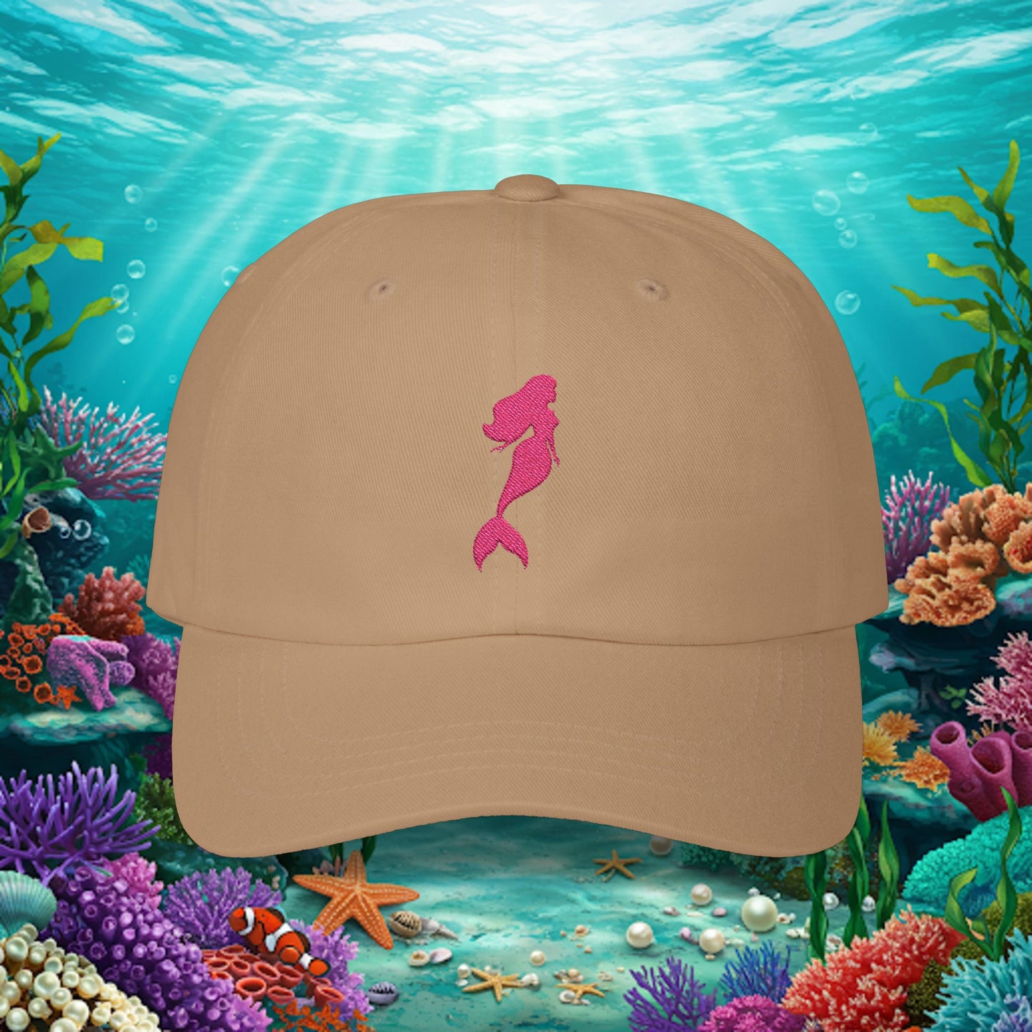 Embroidered Classic Dad Cap - Mermaid