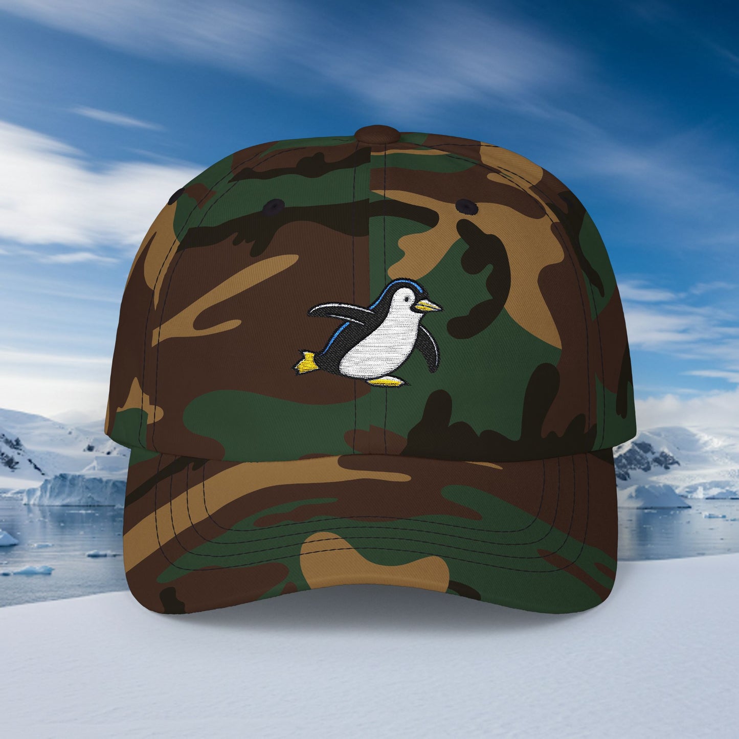 Embroidered Classic Dad Cap - Penguin