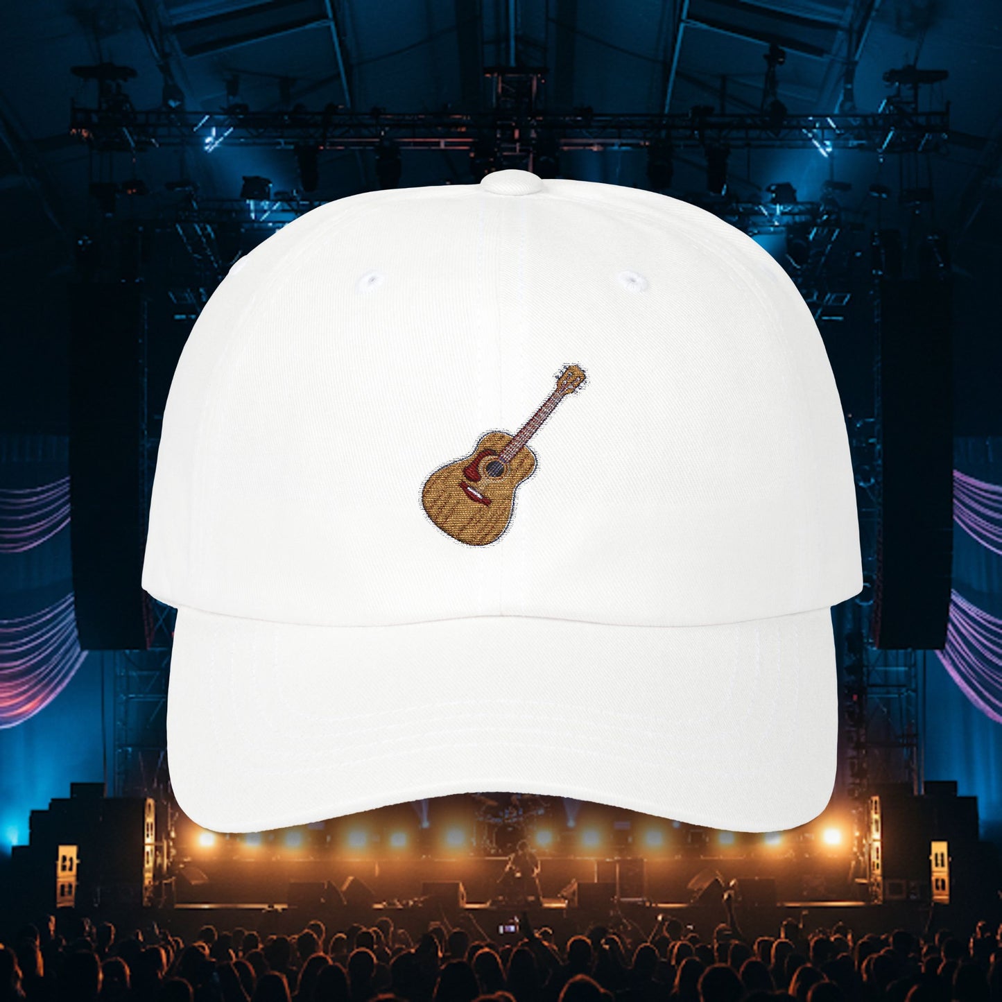 Embroidered Classic Dad Cap - Guitar