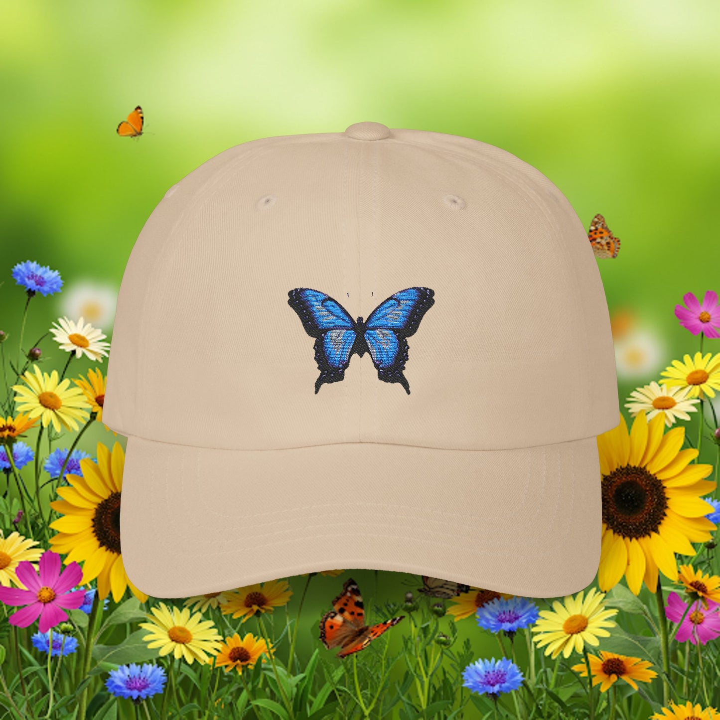 Embroidered Classic Dad Cap - Butterfly