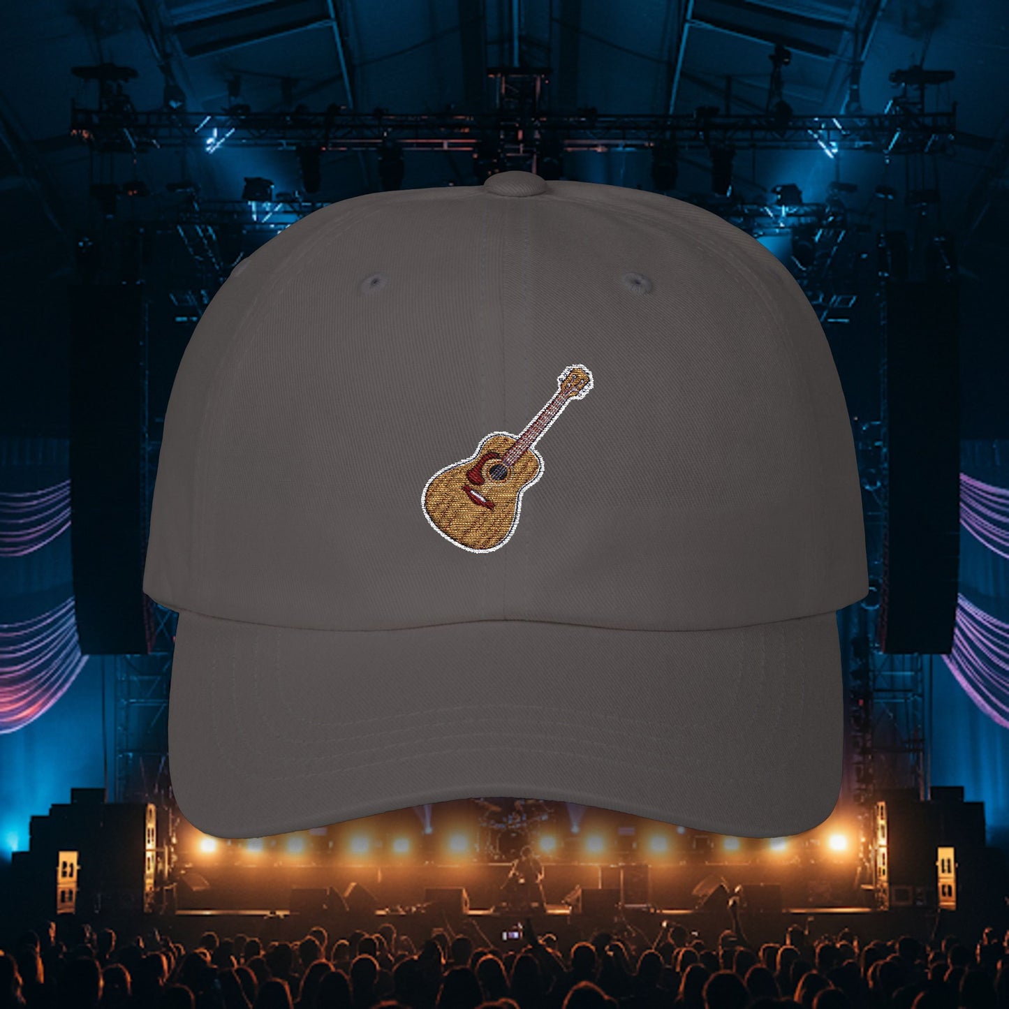 Embroidered Classic Dad Cap - Guitar