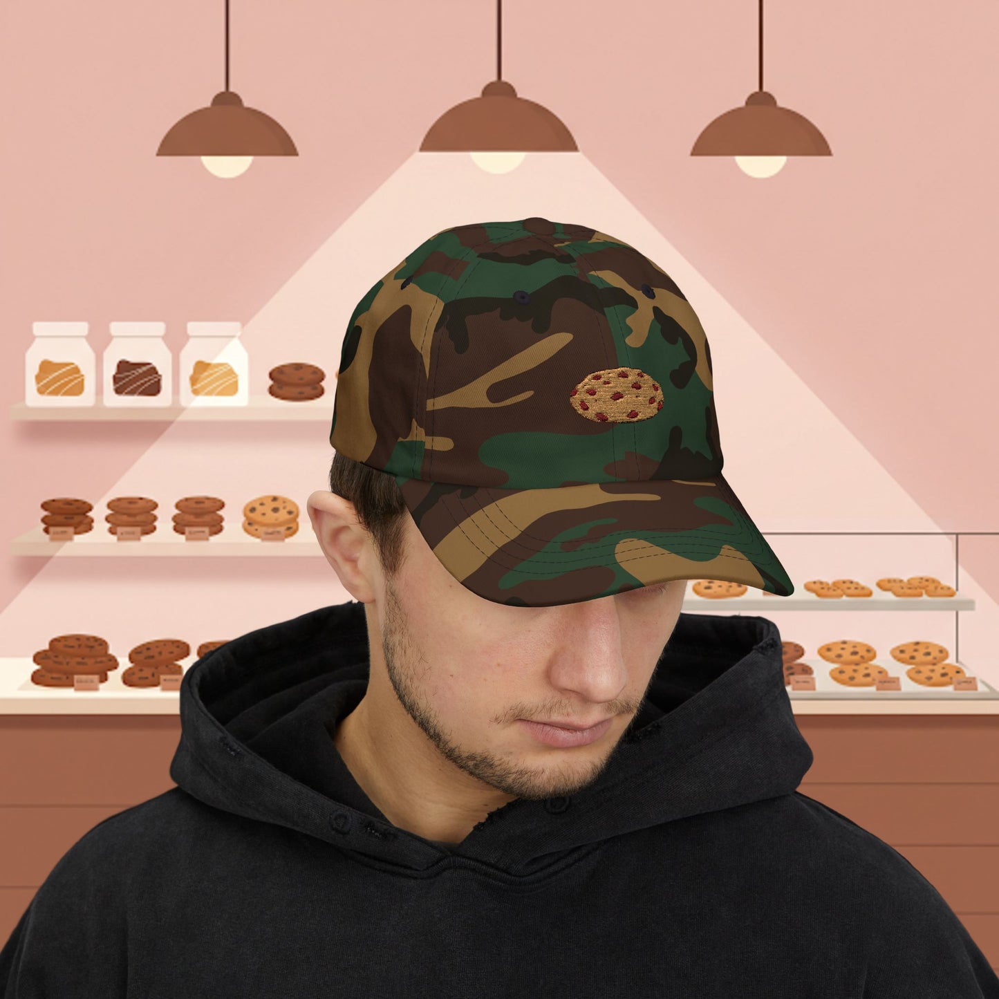 Embroidered Classic Dad Cap - Chocolate Chip Cookie