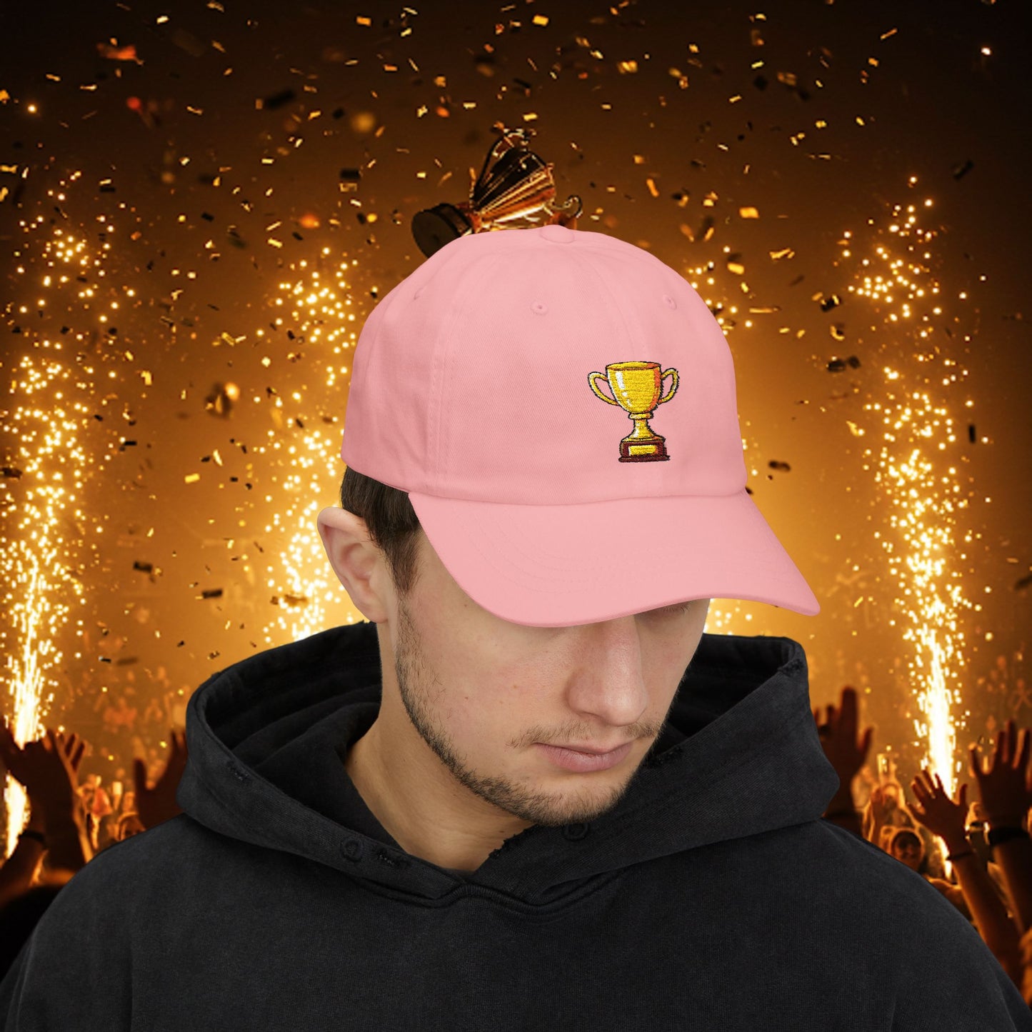 Embroidered Classic Dad Cap - Gold Trophy