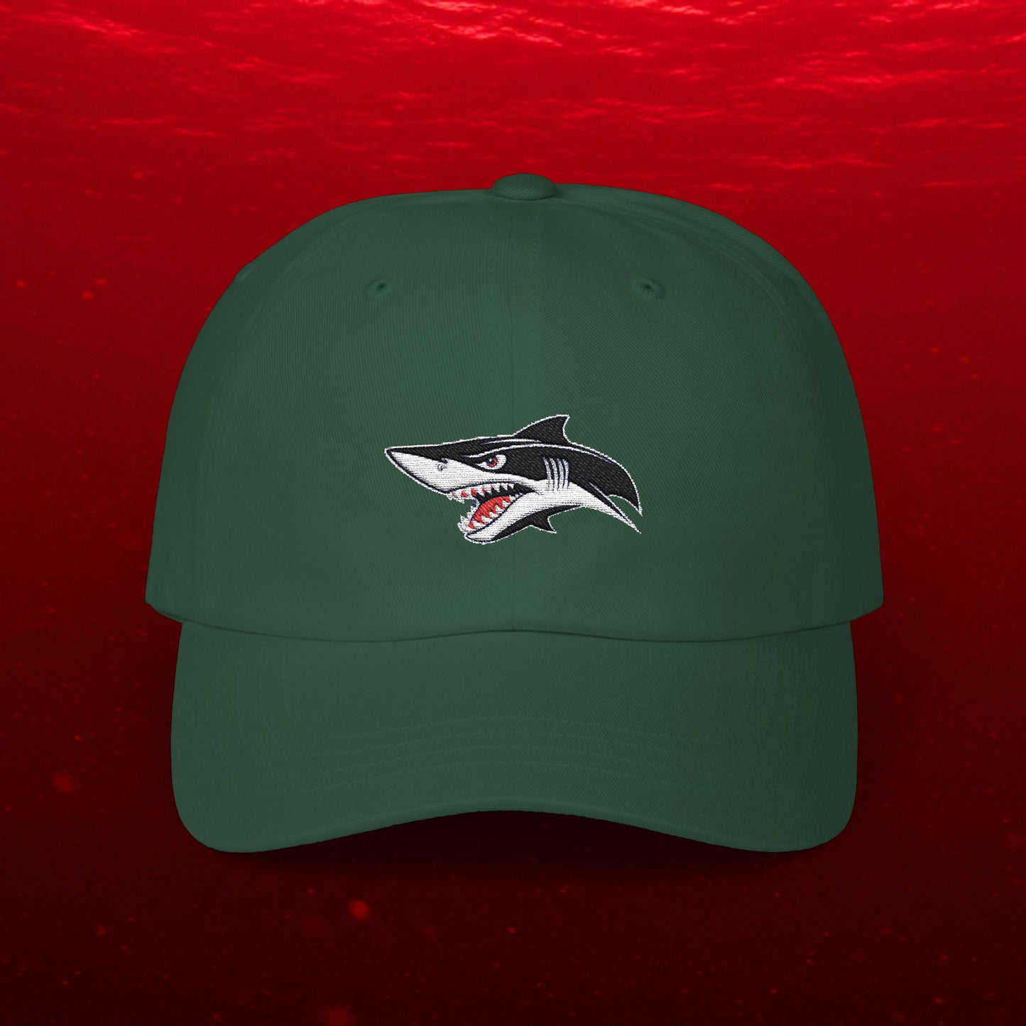 Embroidered Classic Dad Cap - Shark Head