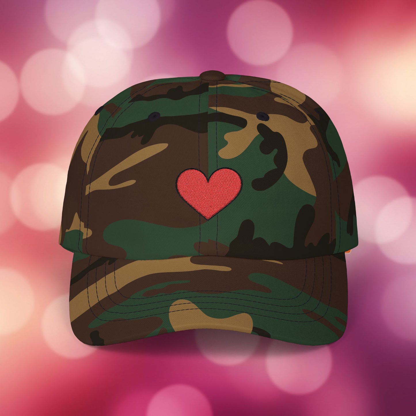 Embroidered Classic Dad Cap - Heart