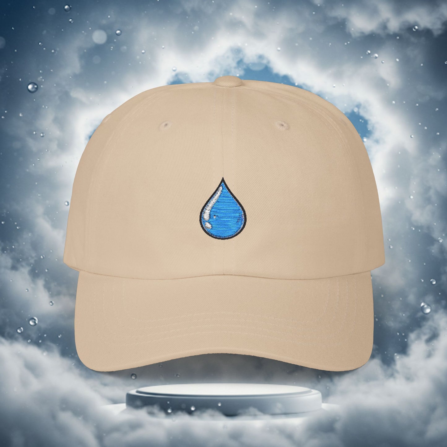 Embroidered Classic Dad Cap - Water Droplet