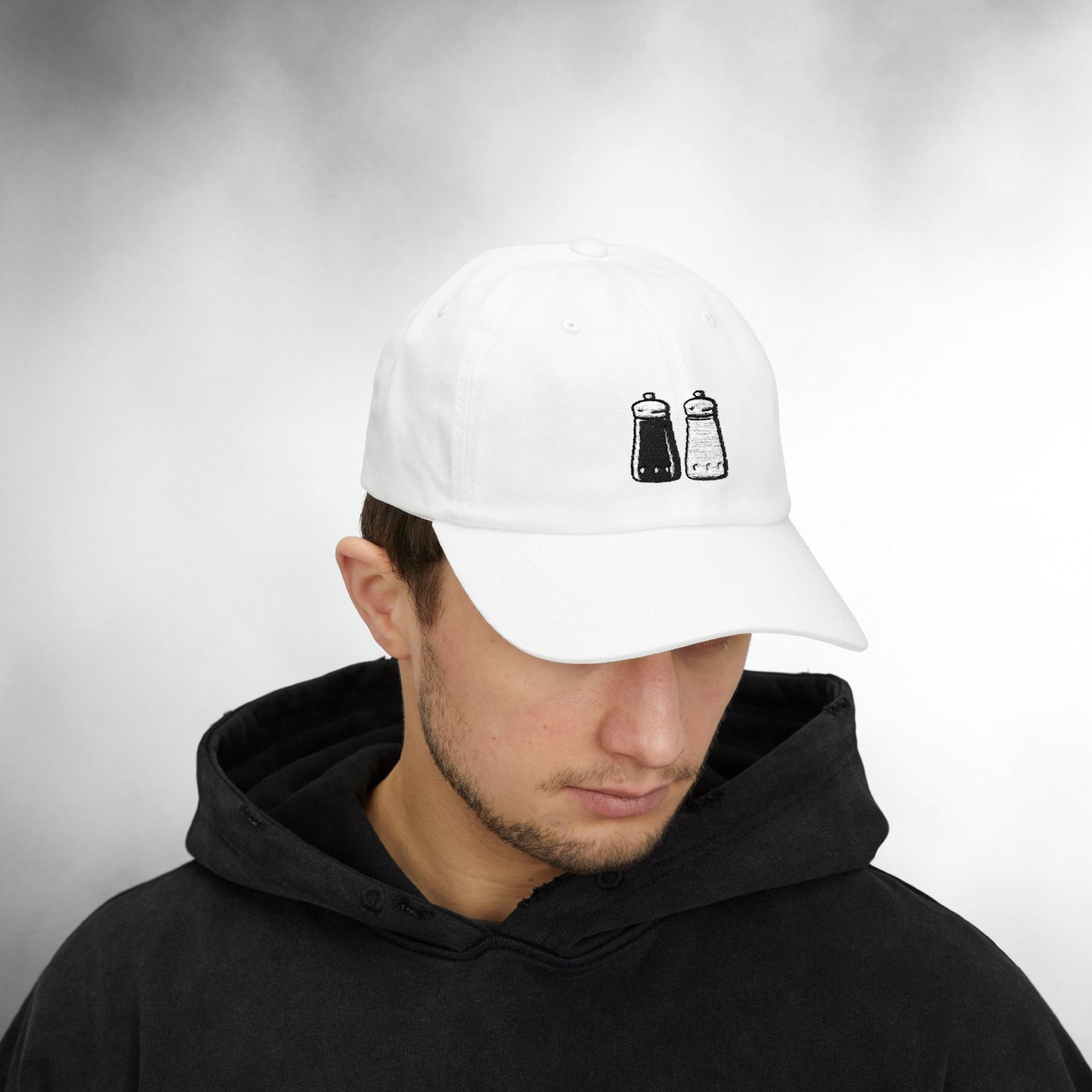 Embroidered Classic Dad Cap - Salt & Pepper