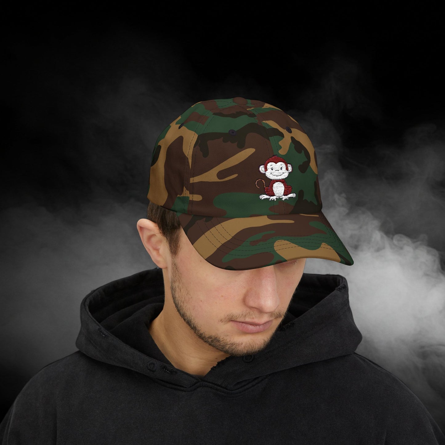 Embroidered Classic Dad Cap - Monkey