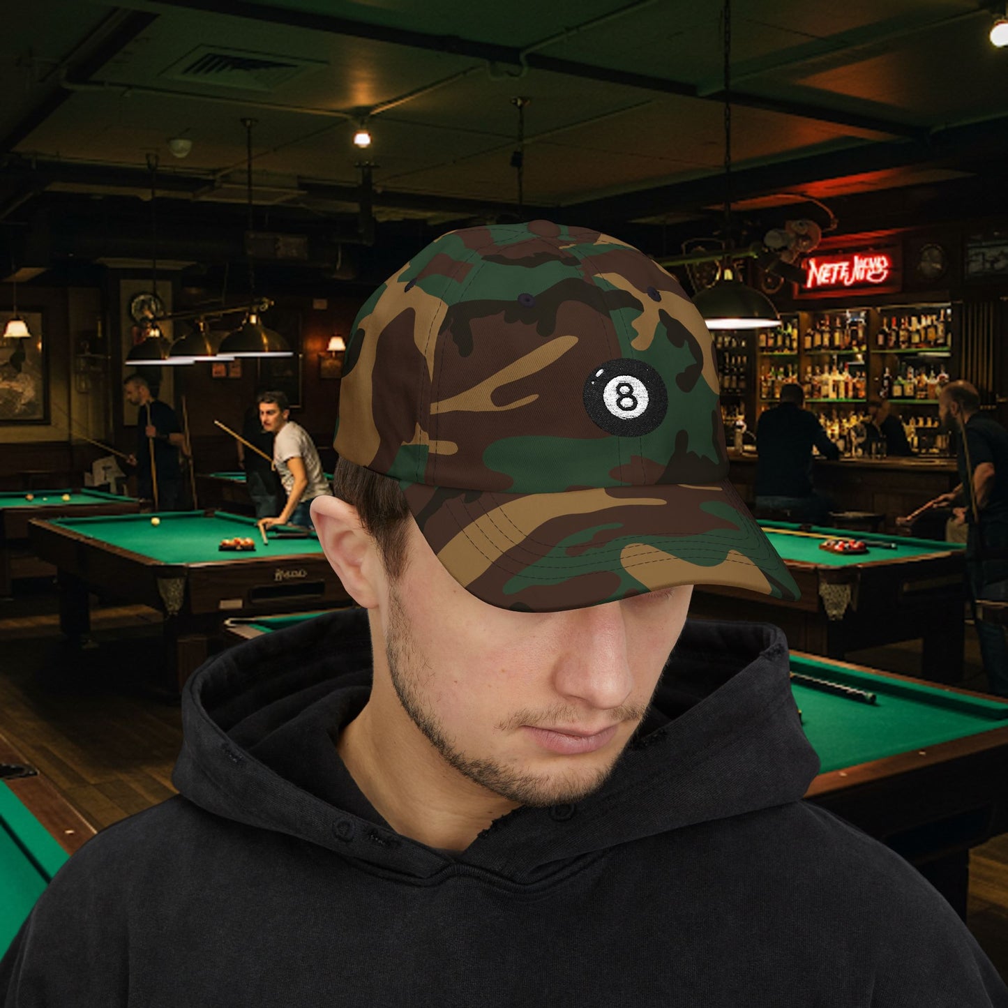 Embroidered Classic Dad Cap - 8-Ball